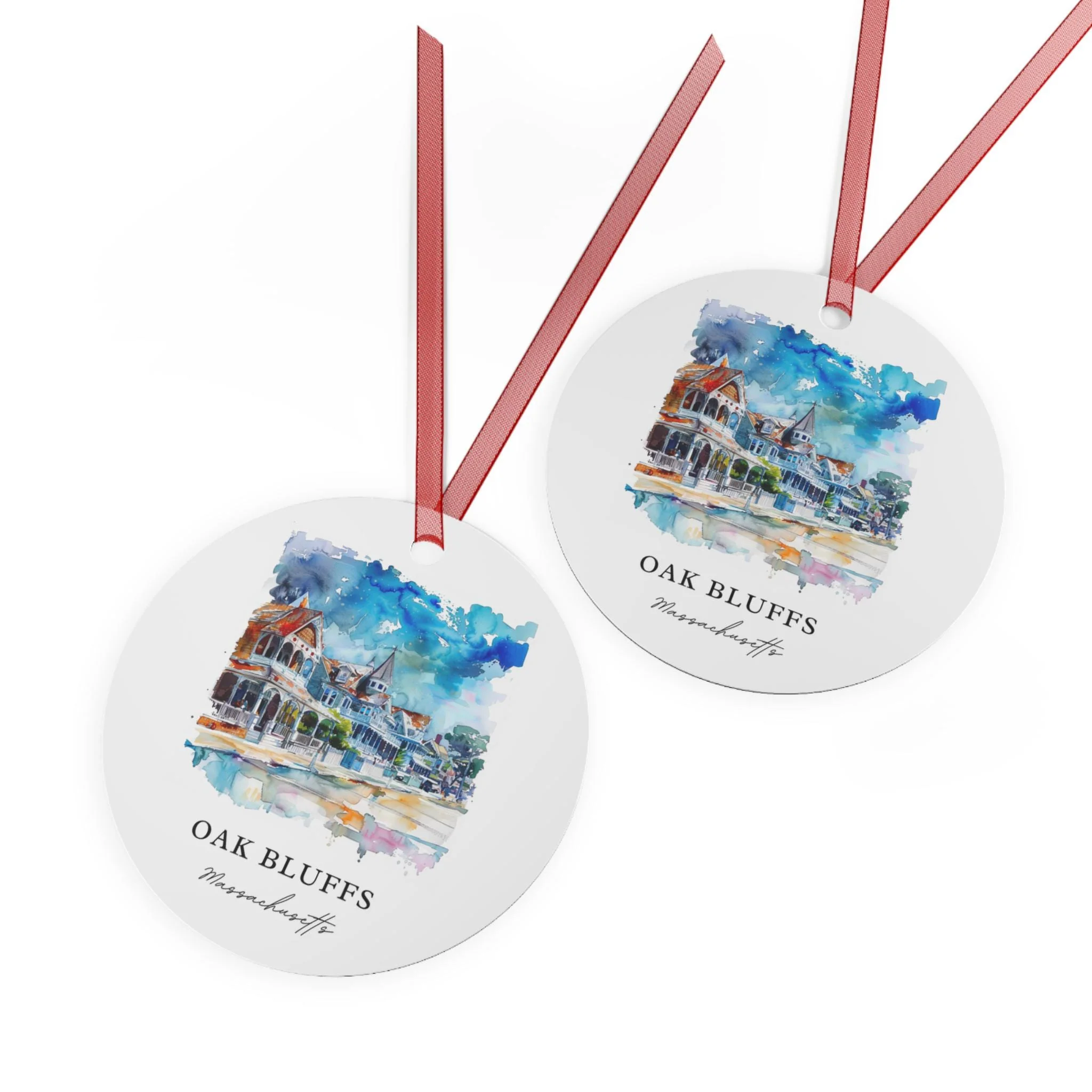 Oak Bluffs MA Ornament: Unique Oak Bluffs Souvenir, Oak Bluffs Xmas Decor, and Authentic Oak Bluffs MA Gift - Image 3