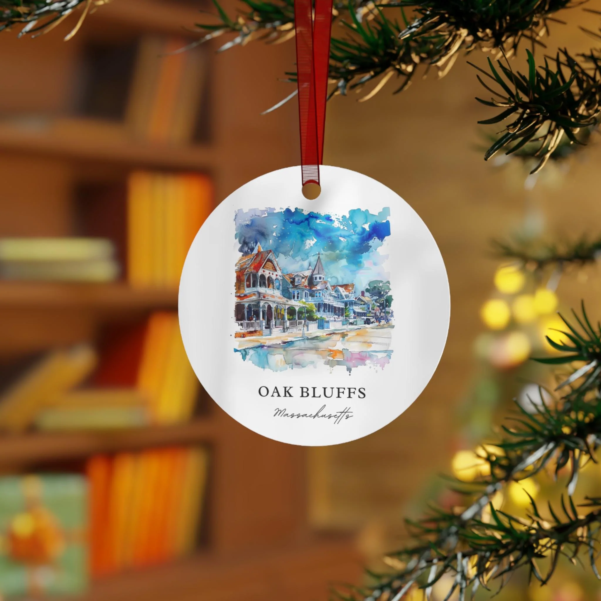 Oak Bluffs MA Ornament: Unique Oak Bluffs Souvenir, Oak Bluffs Xmas Decor, and Authentic Oak Bluffs MA Gift - Image 4