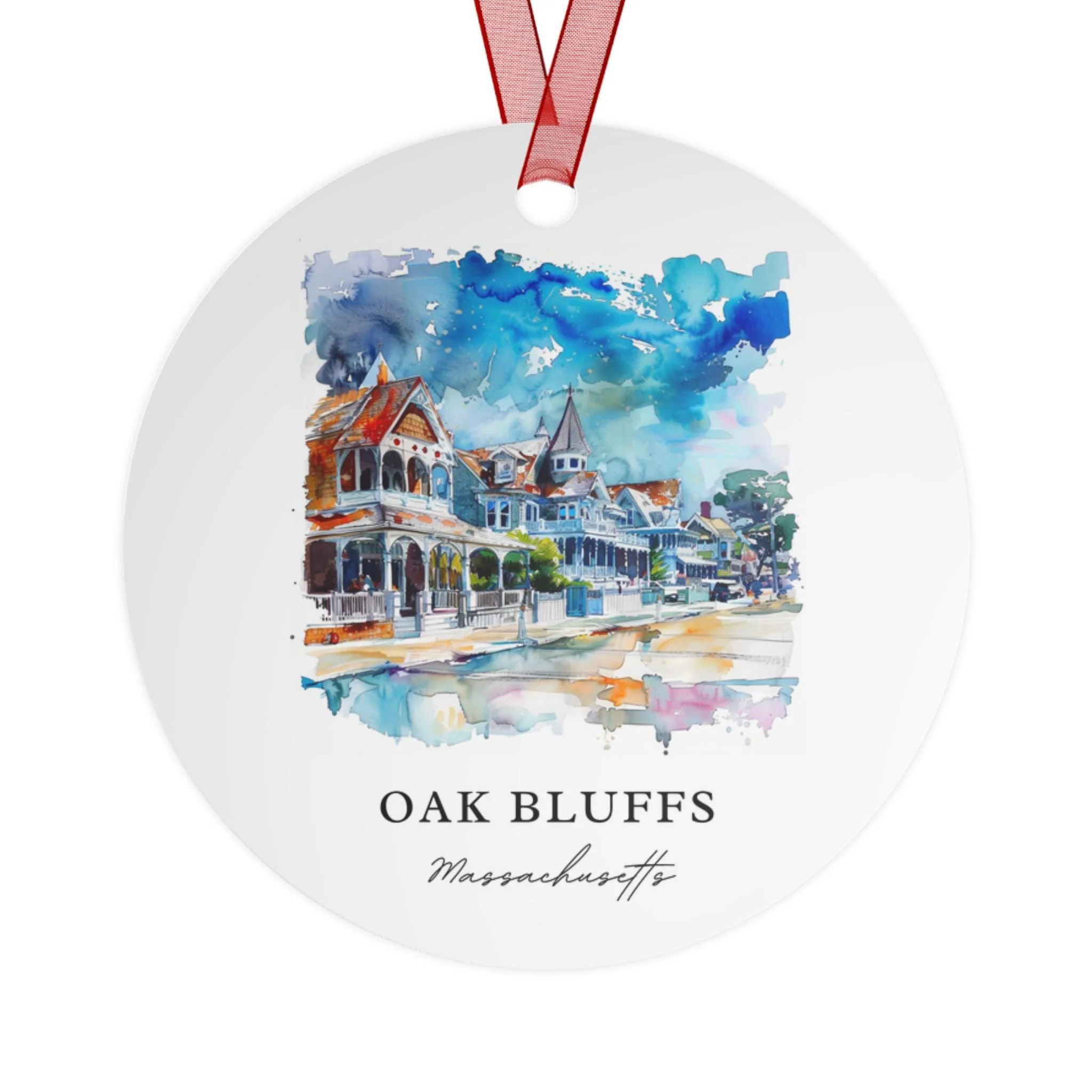 Oak Bluffs MA Ornament: Unique Oak Bluffs Souvenir, Oak Bluffs Xmas Decor, and Authentic Oak Bluffs MA Gift - Image 2