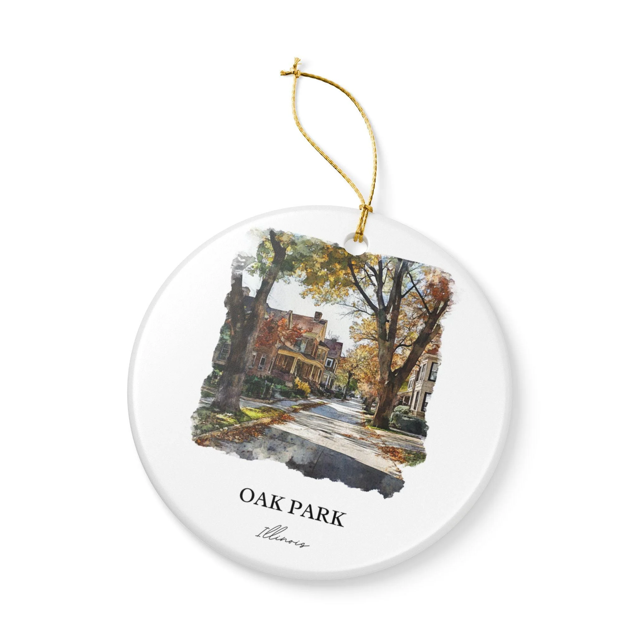 Oak Park IL Ornament: Unique Oak Park Illinois Souvenir, Illinois Xmas Decor, and Authentic Oak Park IL Gift - Image 4