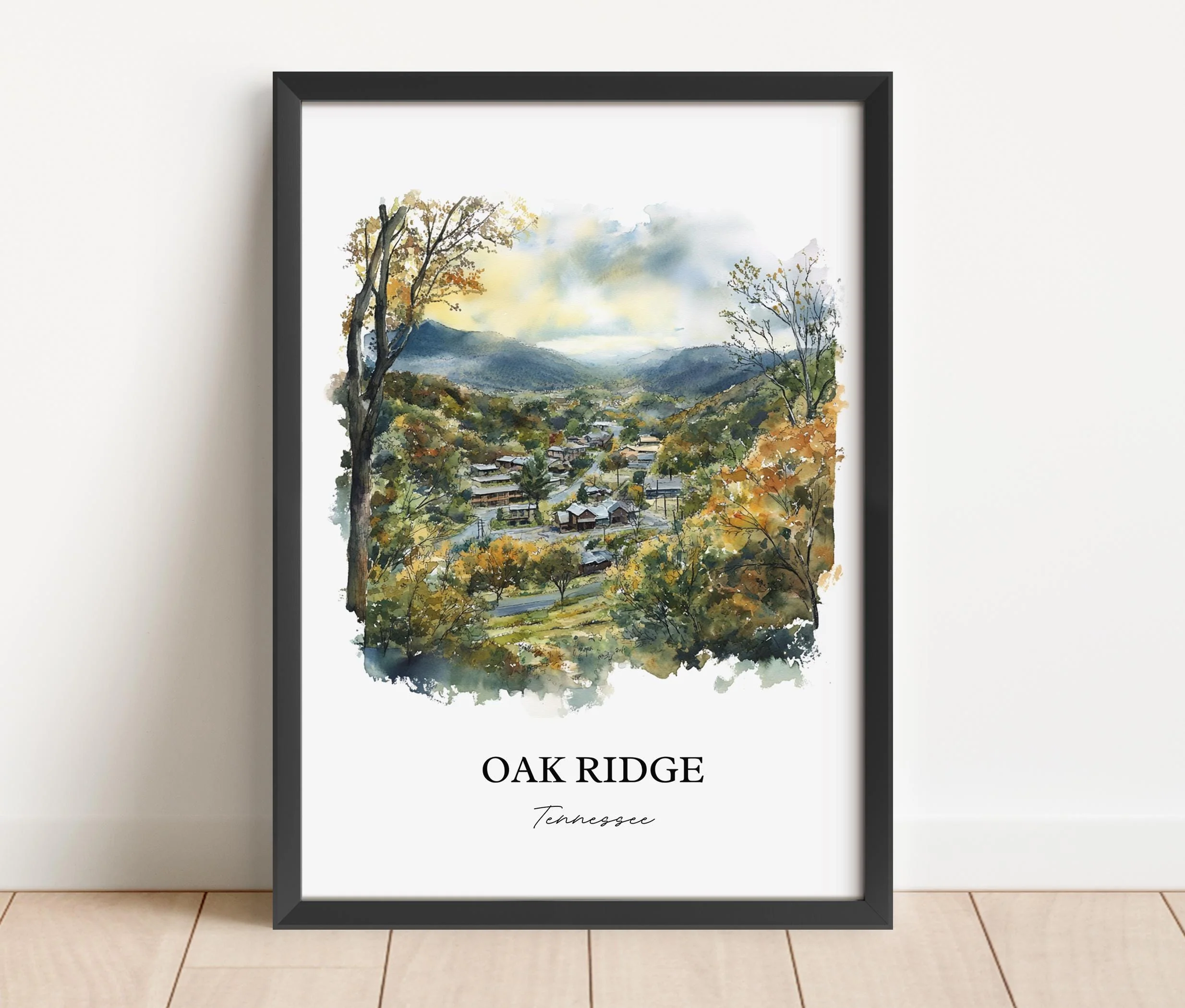 Oak Ridge, Tennessee – Watercolor Art Print - Image 5