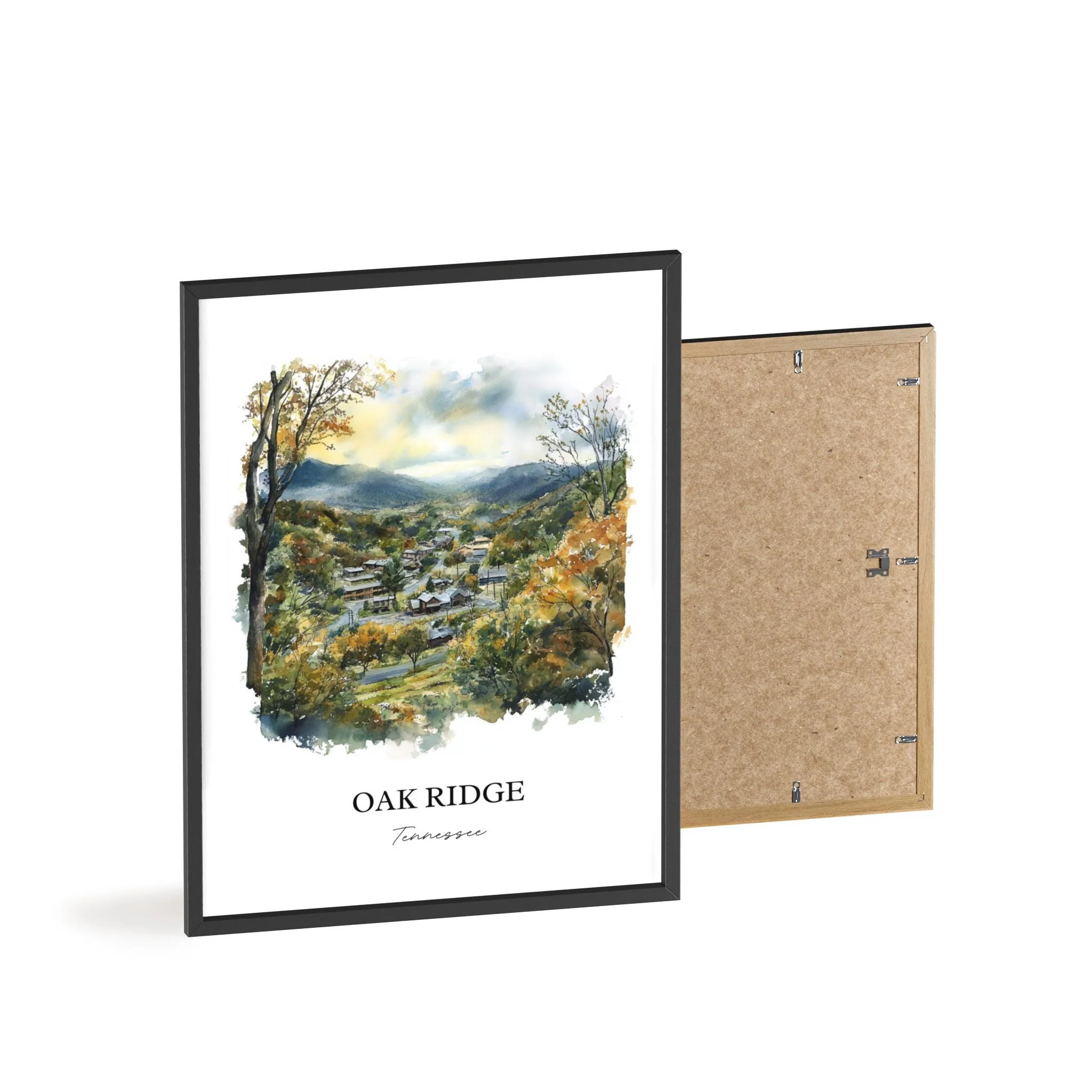 Oak Ridge, Tennessee – Watercolor Art Print - Image 8