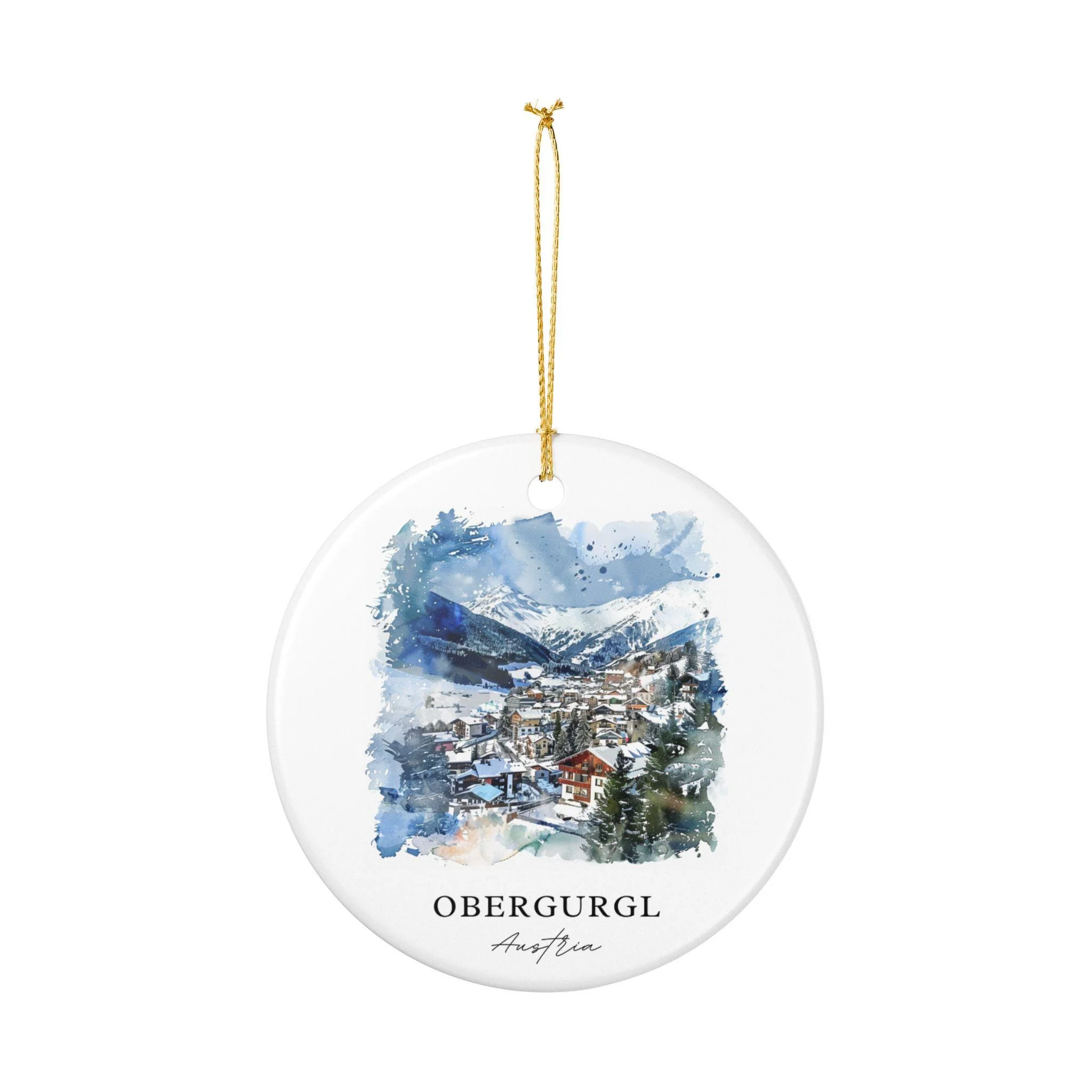 Obergurgl Ornament: Unique Obergurgl Austria Souvenir, Austria Xmas Decor, and Authentic Austrian Gift - Image 2