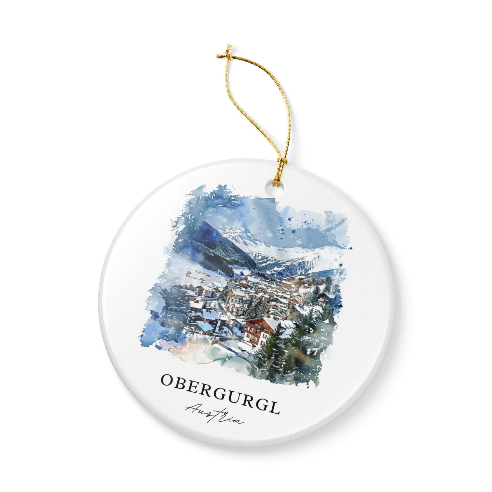 Obergurgl Ornament: Unique Obergurgl Austria Souvenir, Austria Xmas Decor, and Authentic Austrian Gift - Image 3