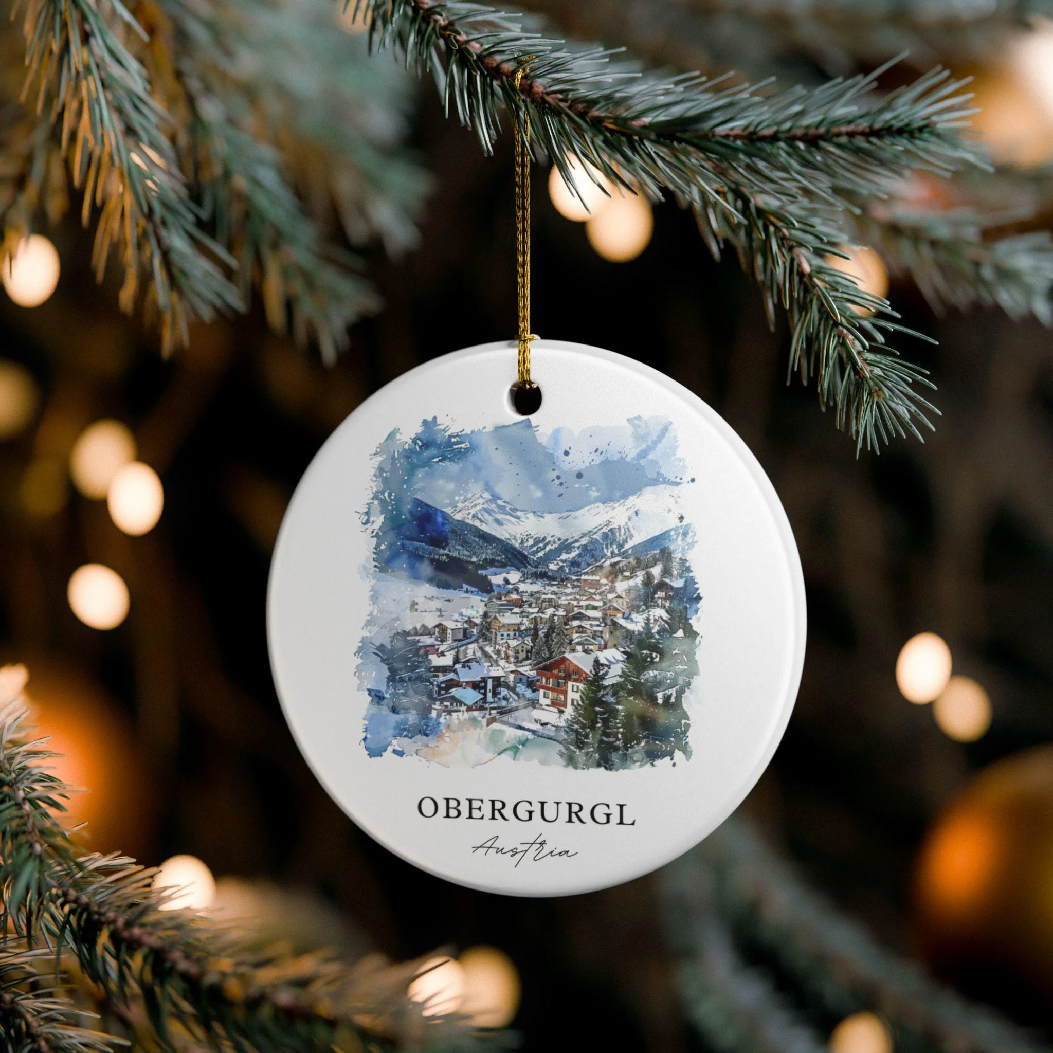 Obergurgl Ornament: Unique Obergurgl Austria Souvenir, Austria Xmas Decor, and Authentic Austrian Gift - Image 4