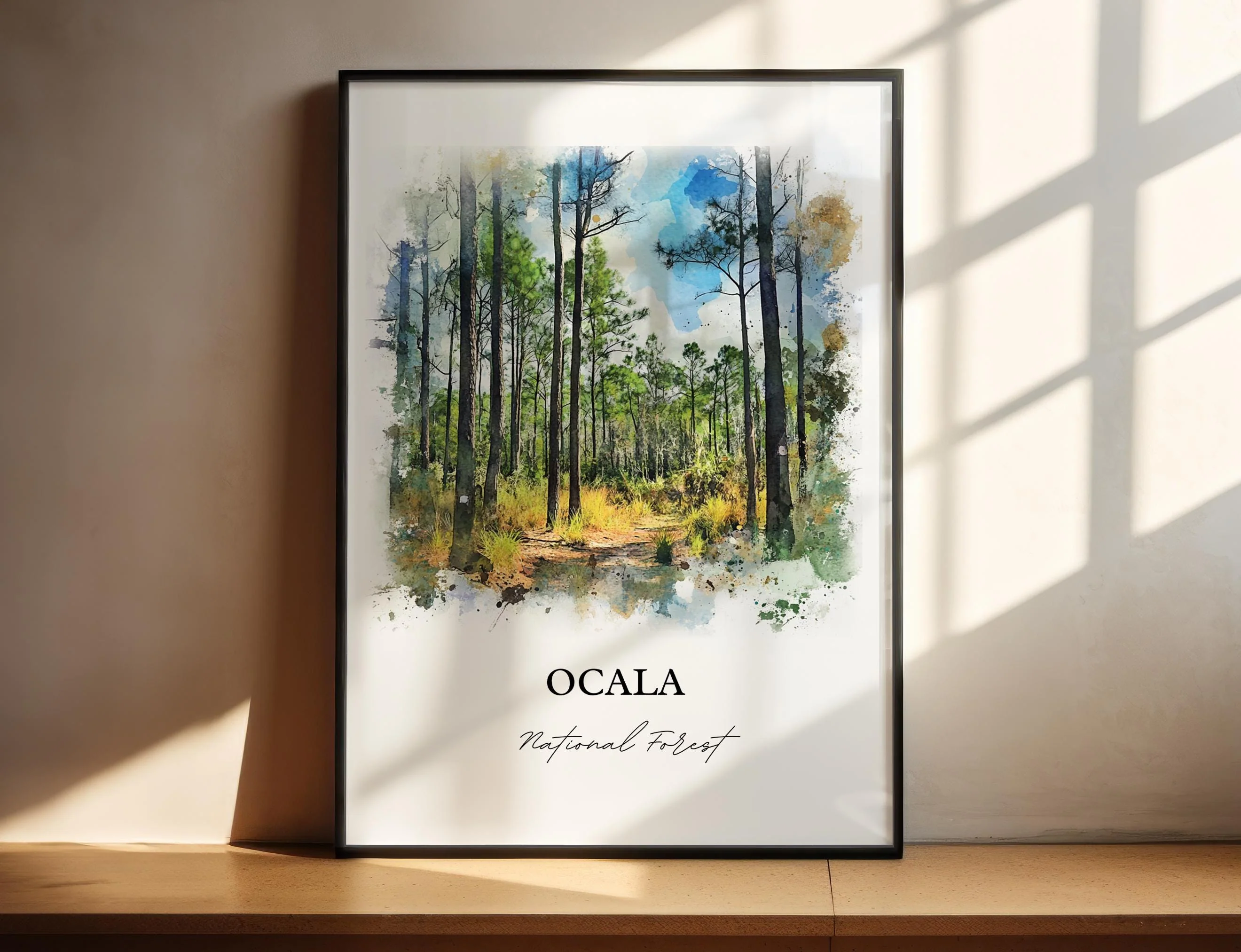 Ocala National Forest, USA – Watercolor Art Print - Image 3