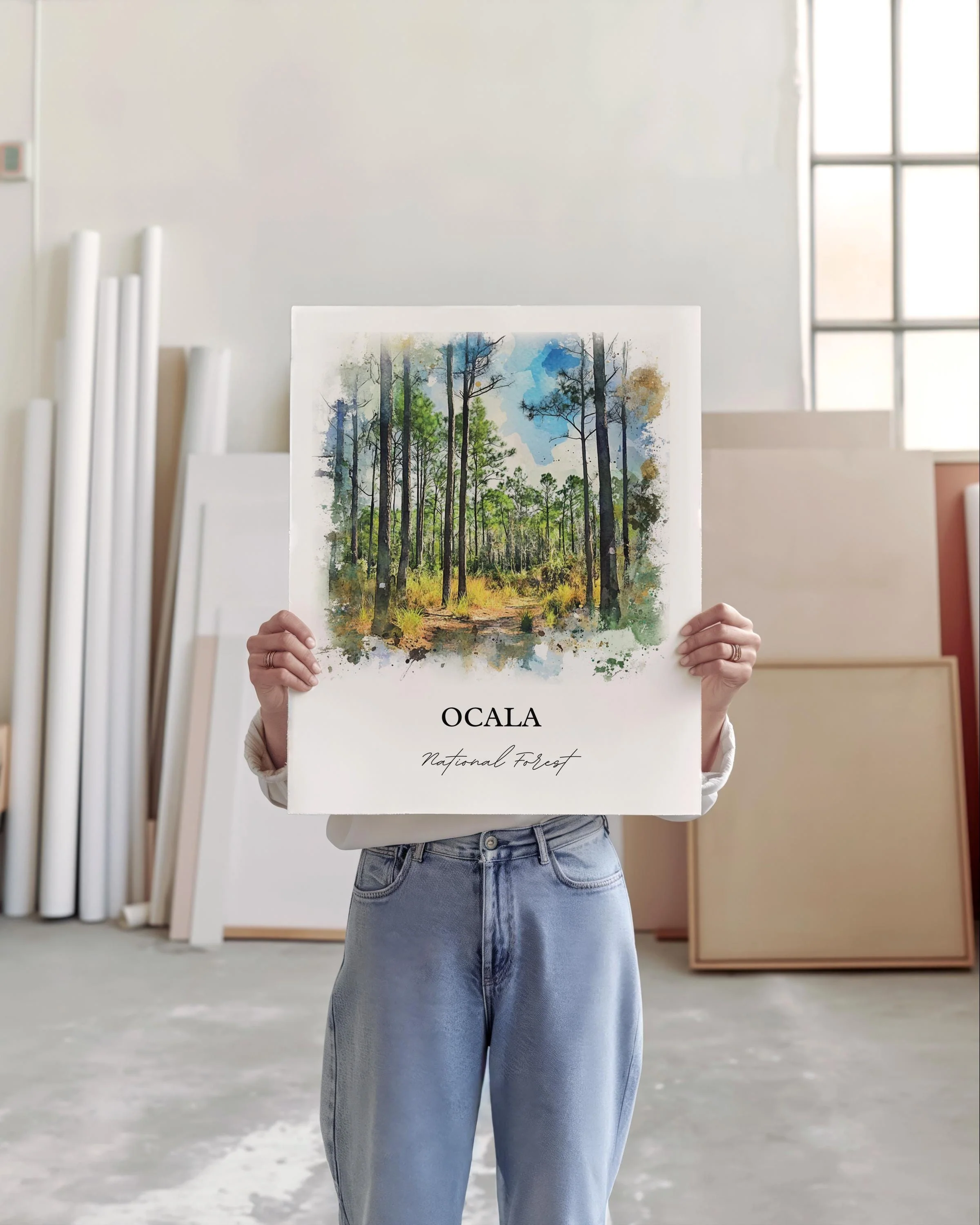Ocala National Forest, USA – Watercolor Art Print - Image 5