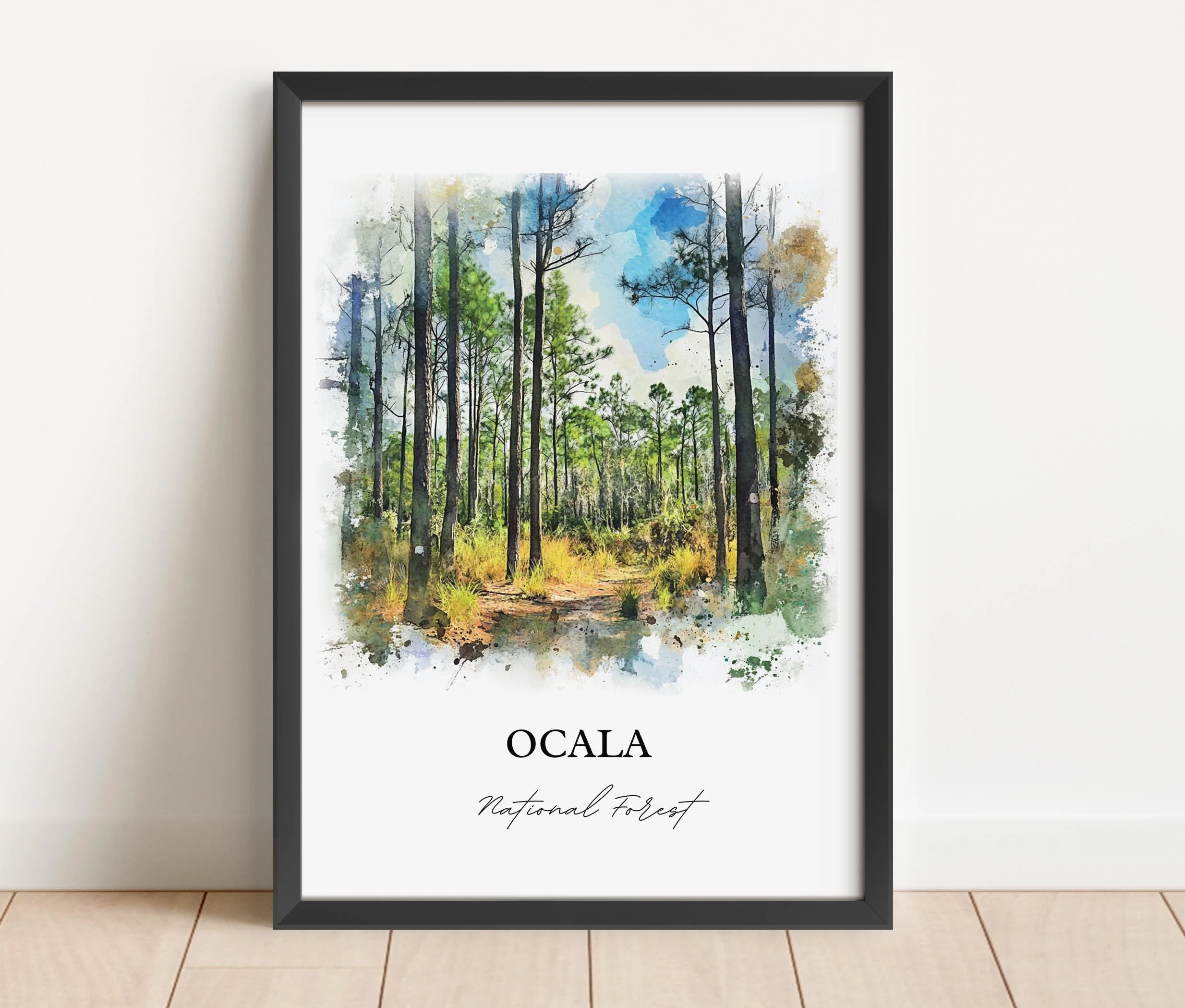 Ocala National Forest, USA – Watercolor Art Print - Image 6