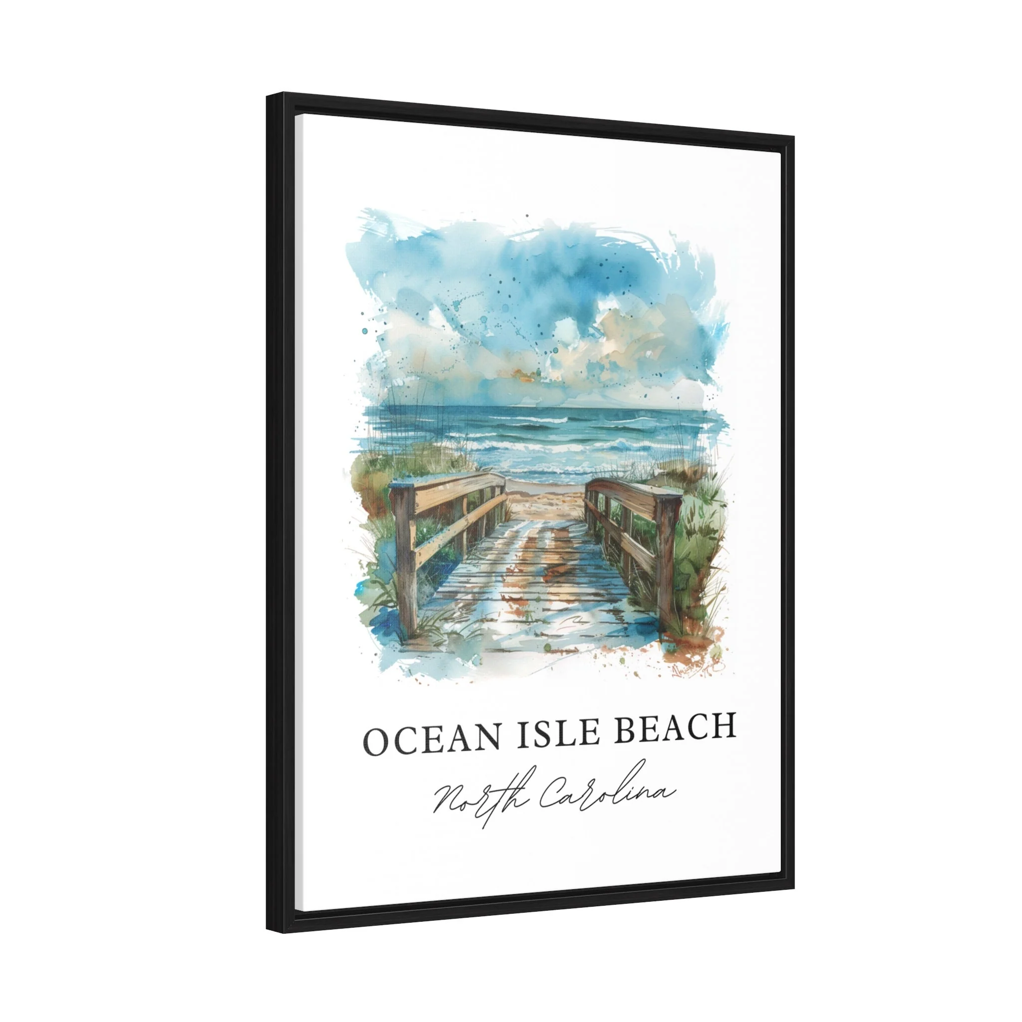 Ocean Isle Beach, NC, USA – Watercolor Art Print - Image 6