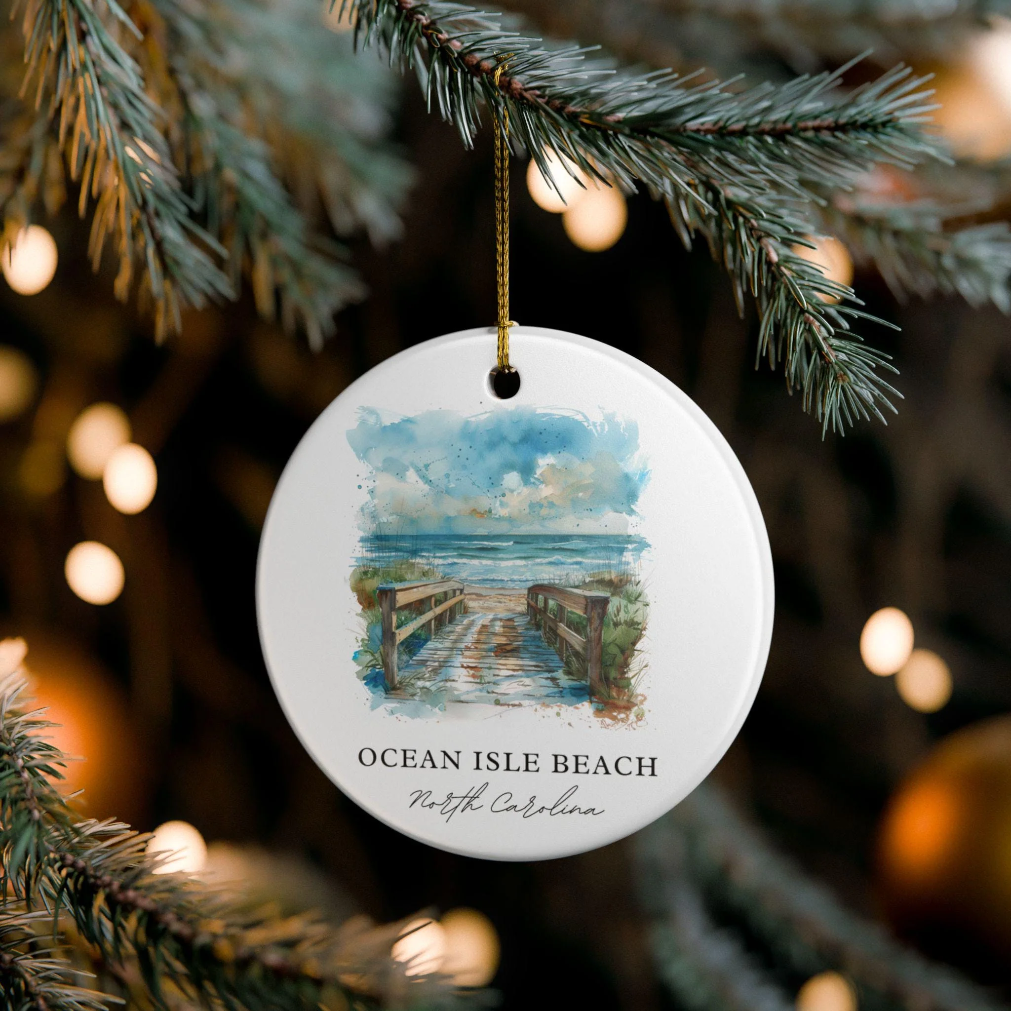Ocean Isle Beach Ornament: Unique Ocean Isle Beach Souvenir, North Carolina Xmas Decor, and Authentic Ocean Isle NC Gift - Image 4