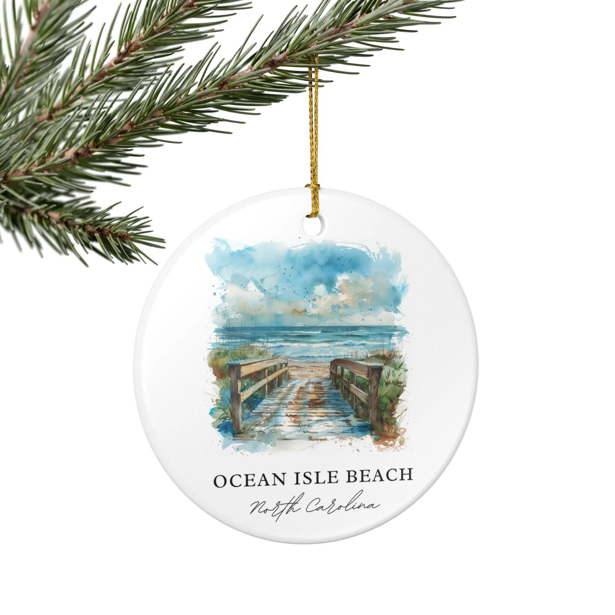 Ocean Isle Beach Ornament: Unique Ocean Isle Beach Souvenir, North Carolina Xmas Decor, and Authentic Ocean Isle NC Gift - Image 5