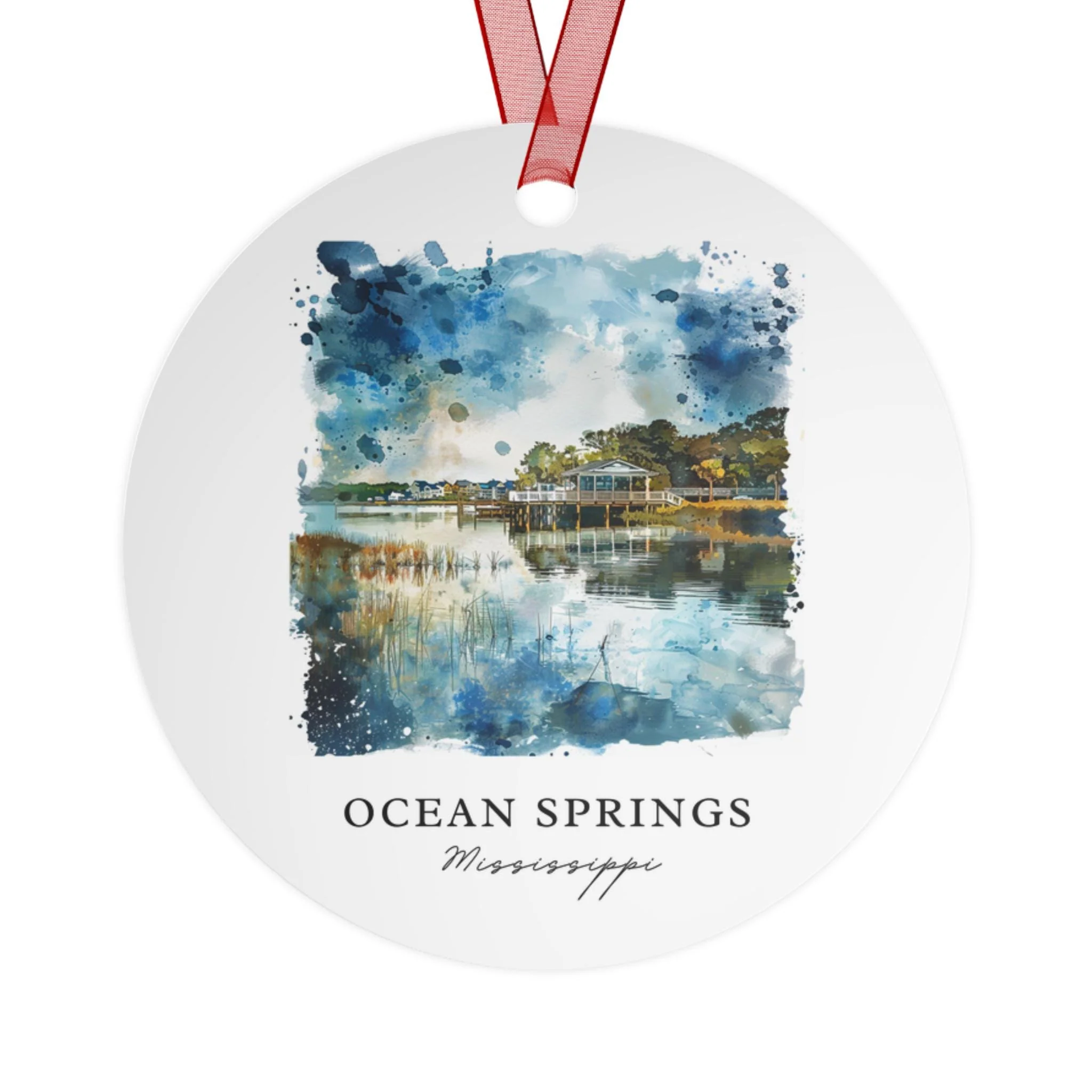 Ocean Springs MS Ornament: Unique Souvenir, Ocean Springs Xmas Decor, and Authentic Ocean Springs Mississippi Gift - Image 2