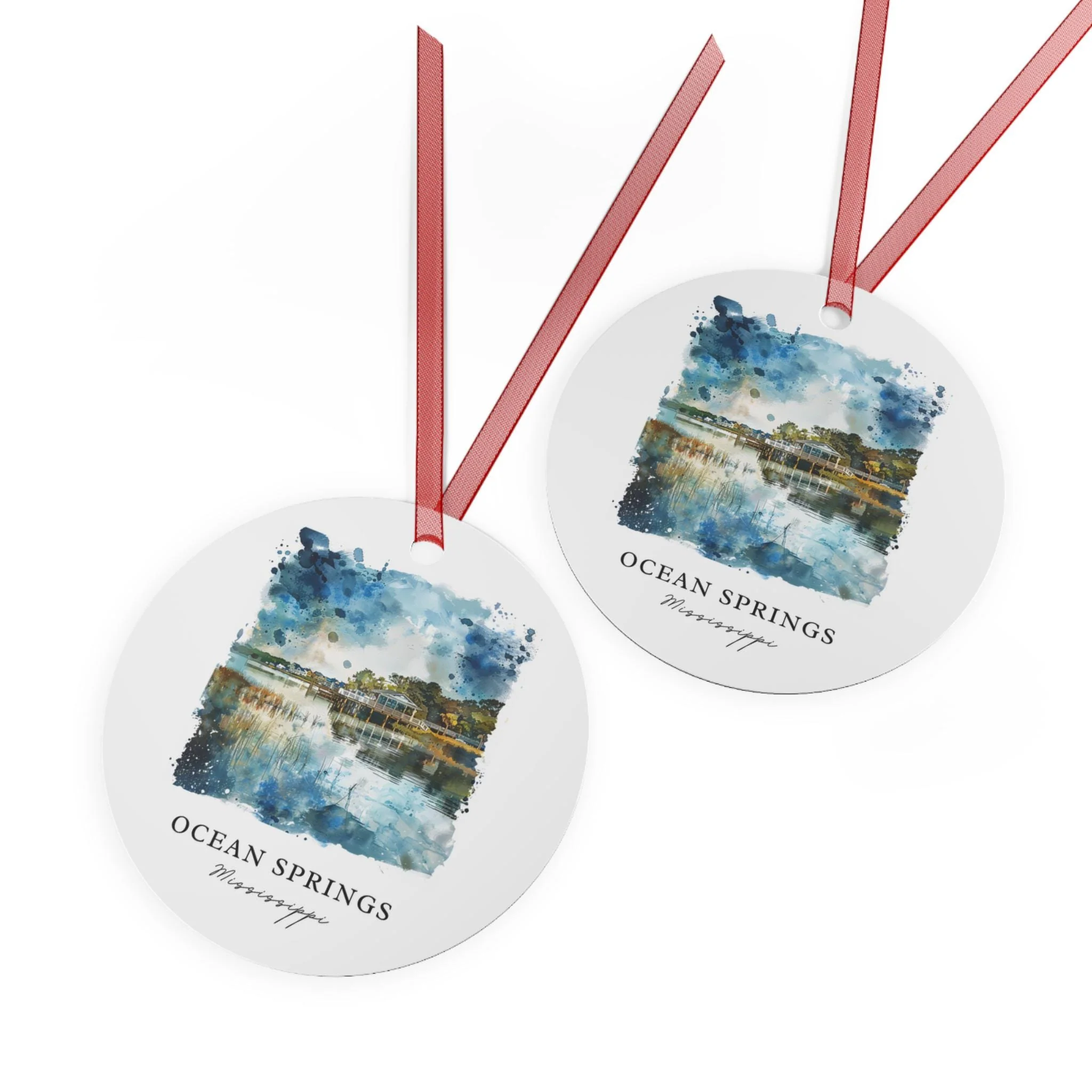 Ocean Springs MS Ornament: Unique Souvenir, Ocean Springs Xmas Decor, and Authentic Ocean Springs Mississippi Gift - Image 2