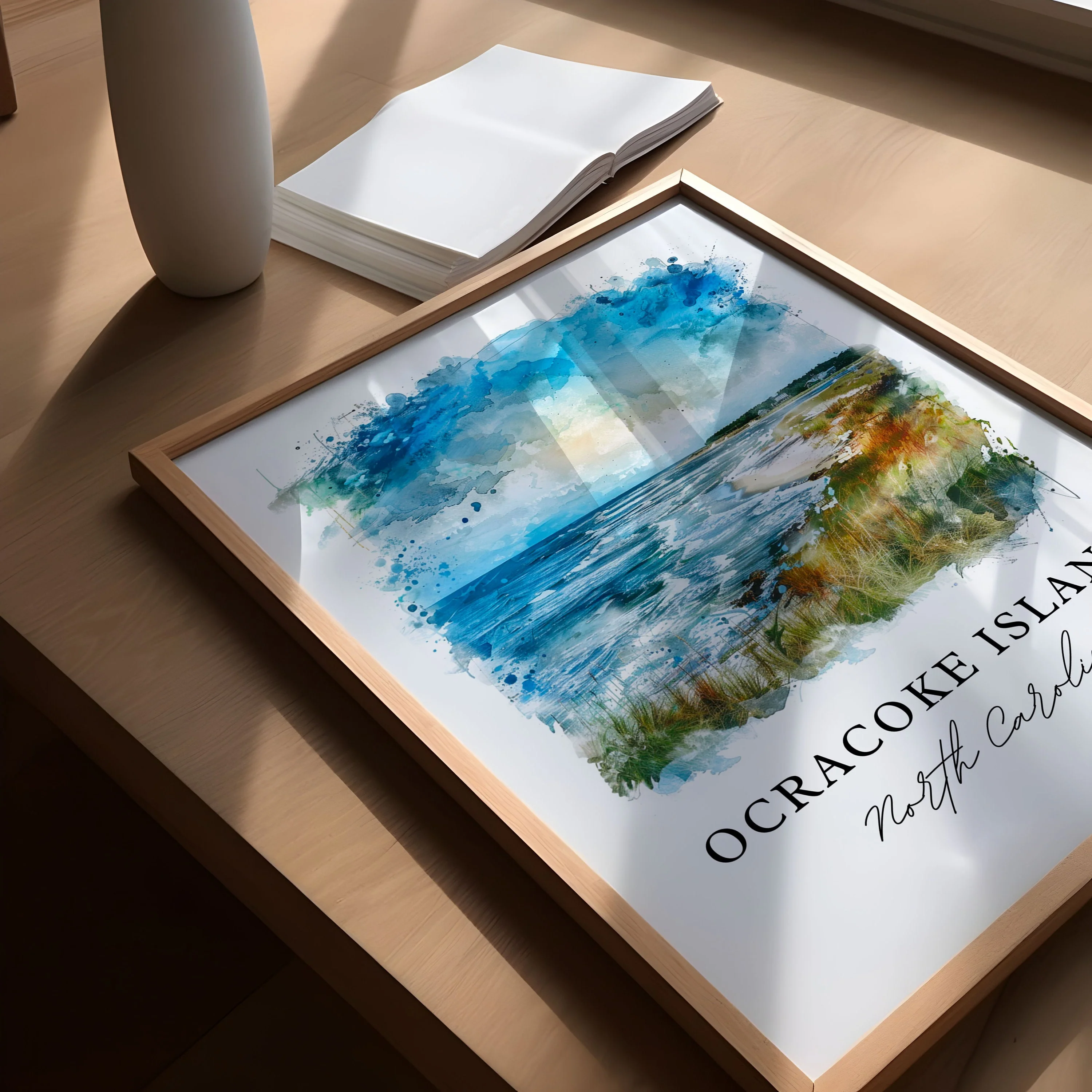 Ocracoke Island, USA – Watercolor Art Print - Image 2
