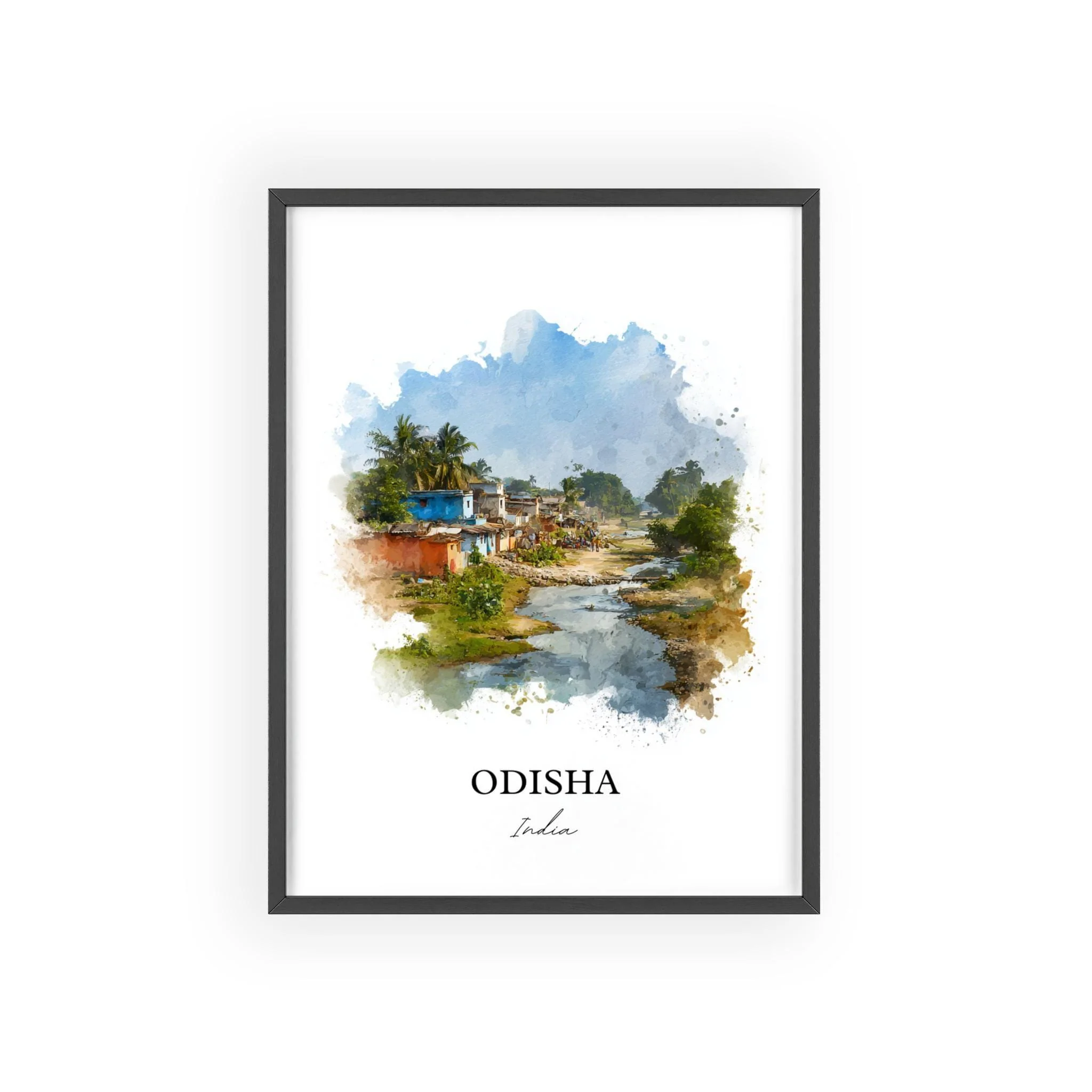 Odisha, India – Watercolor Art Print - Image 7