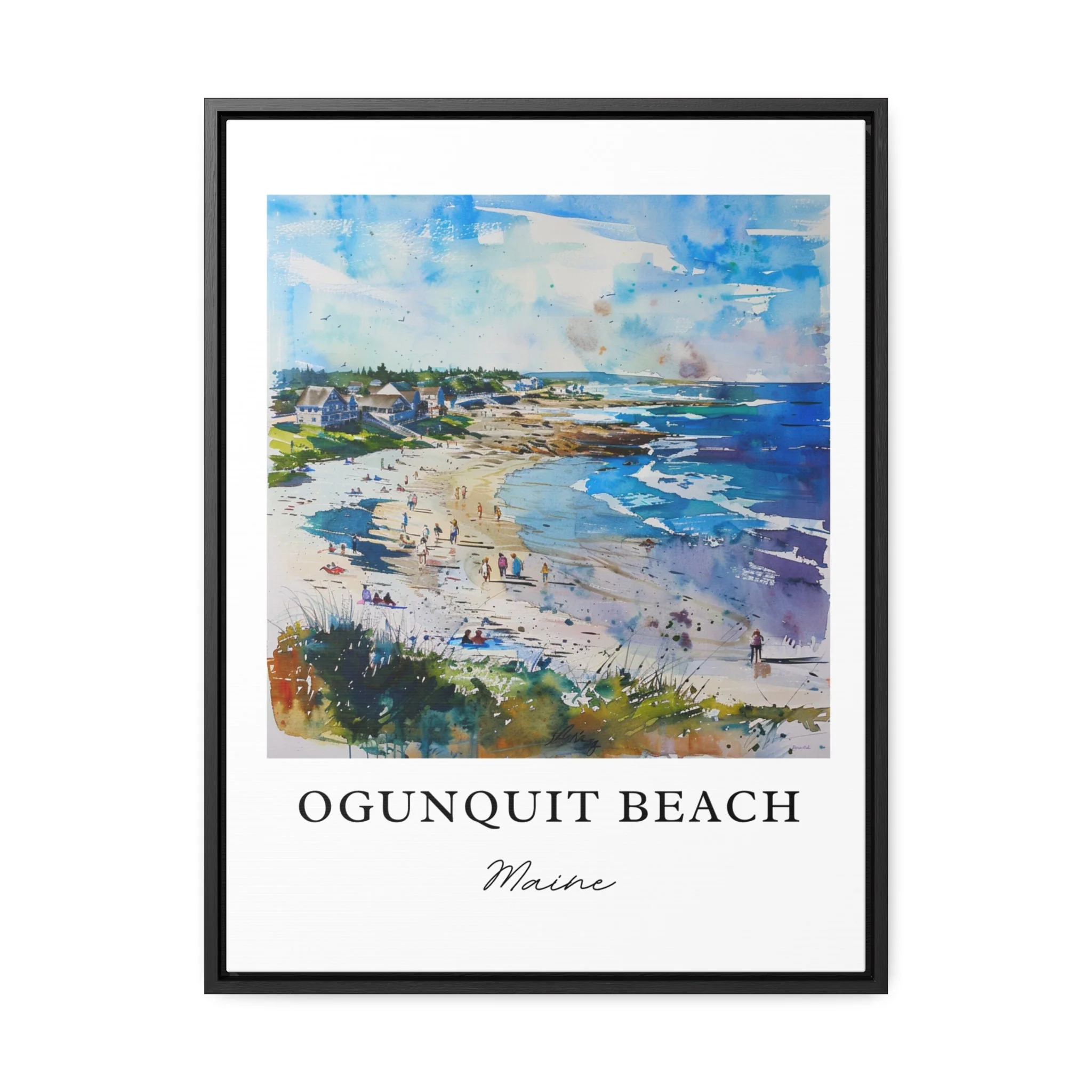Ogunquit, Maine, Maine – Watercolor Art Print - Image 5