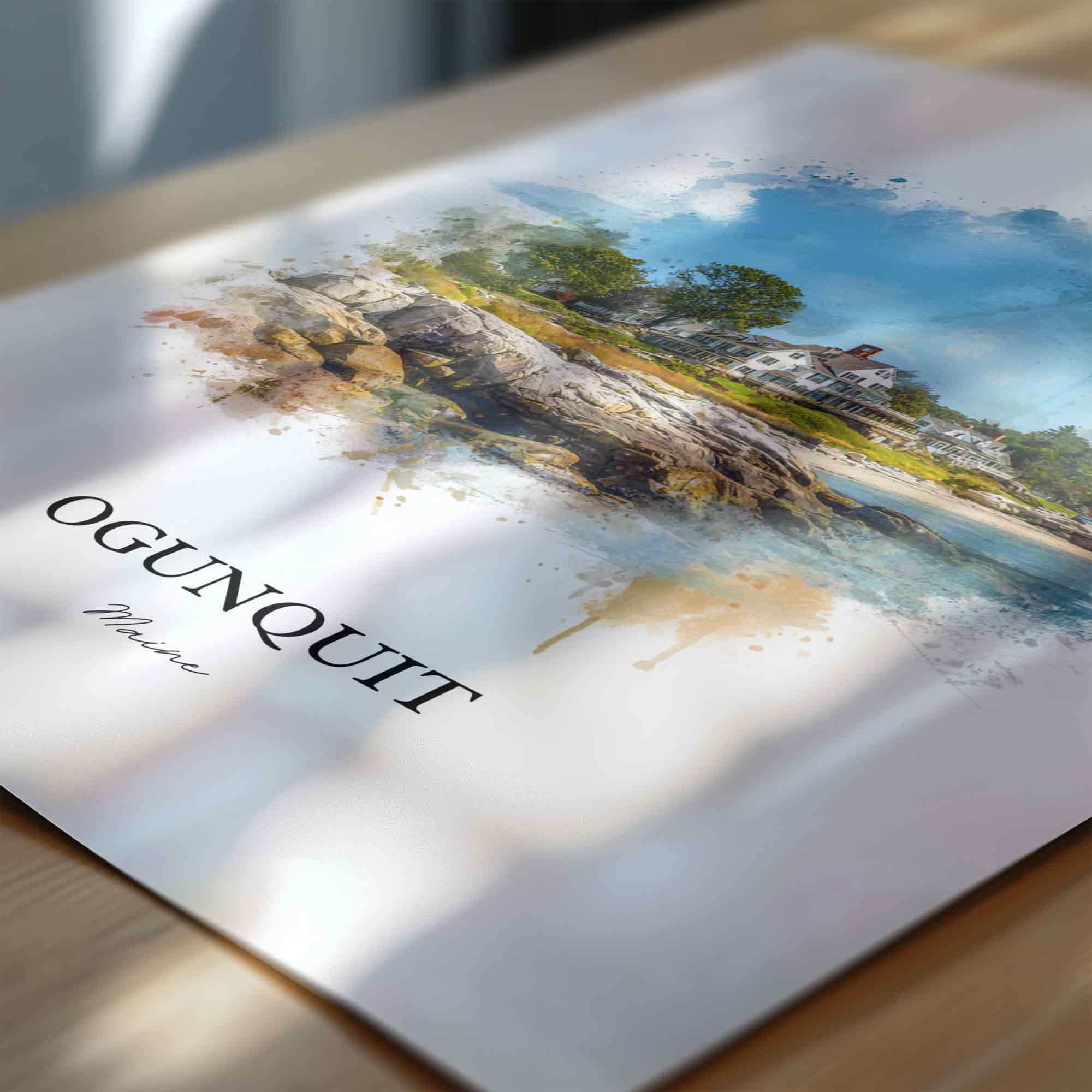 Ogunquit, Maine – Watercolor Art Print - Image 2
