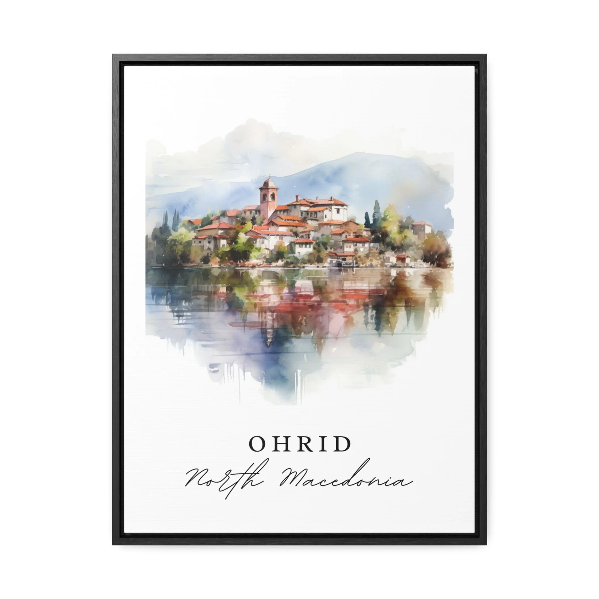 Ohrid, North Macedonia – Watercolor Art Print - Image 2