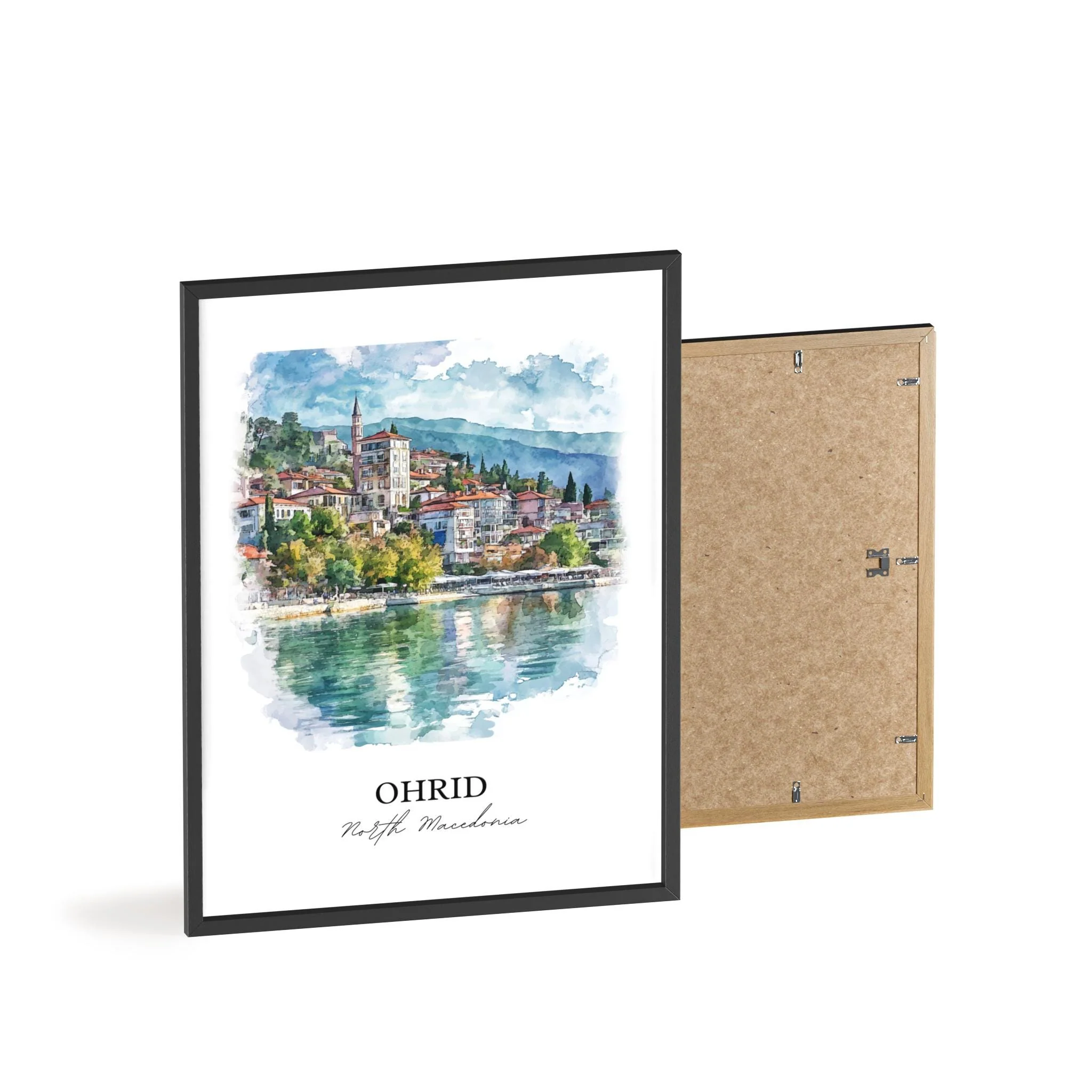 Ohrid, North Macedonia – Watercolor Art Print - Image 8
