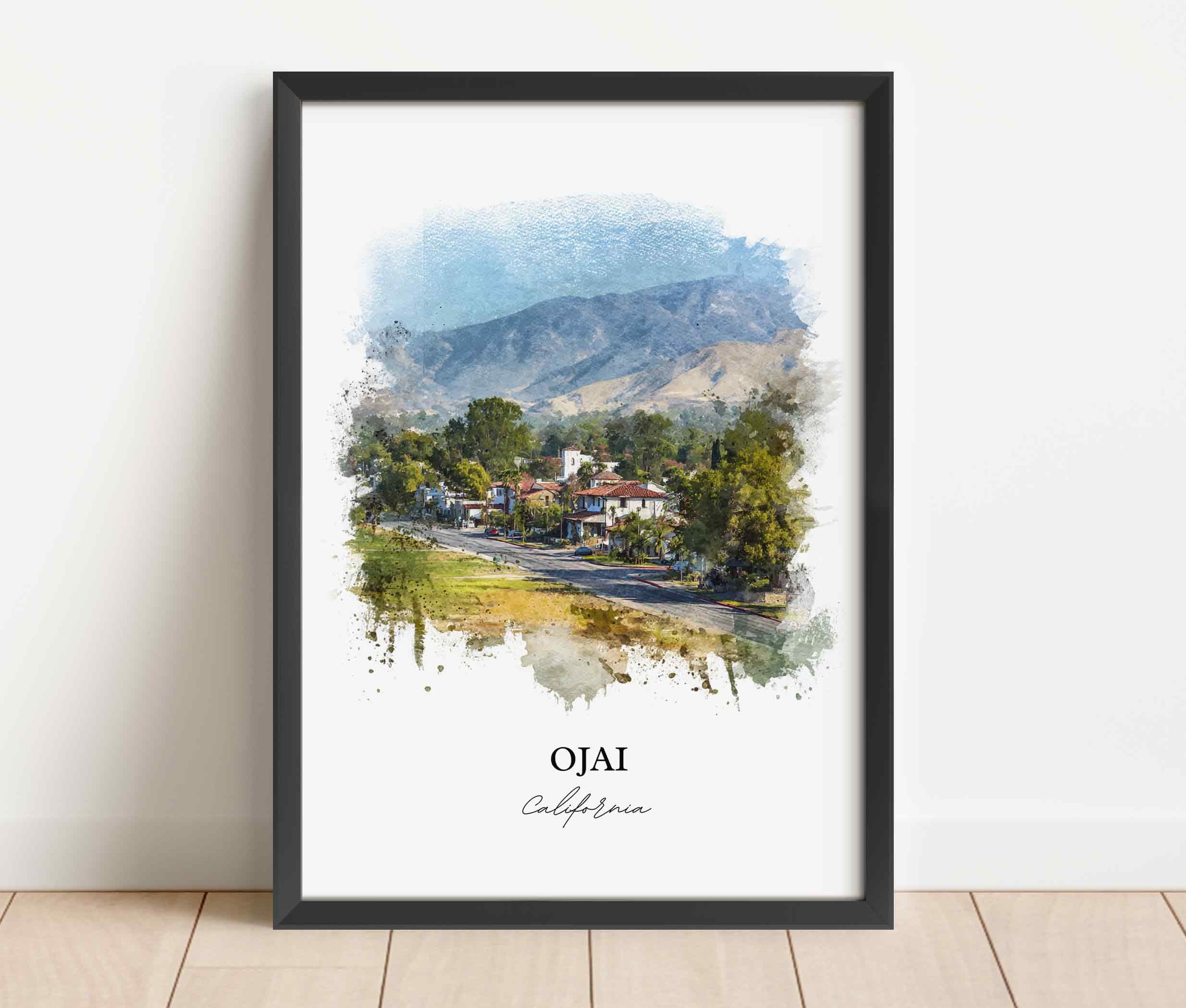 Ojai, California – Watercolor Art Print - Image 6