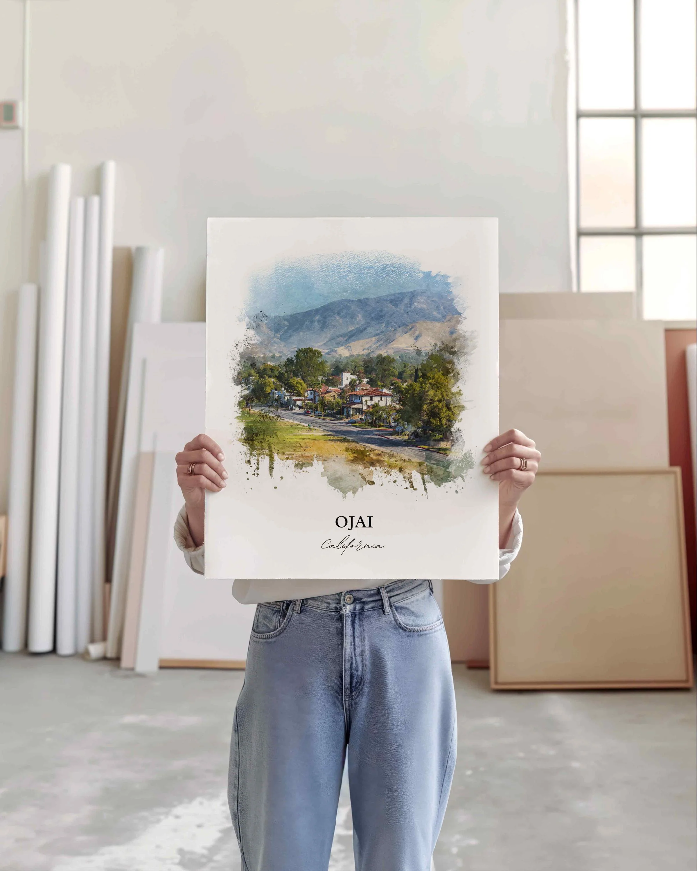 Ojai, California – Watercolor Art Print - Image 8