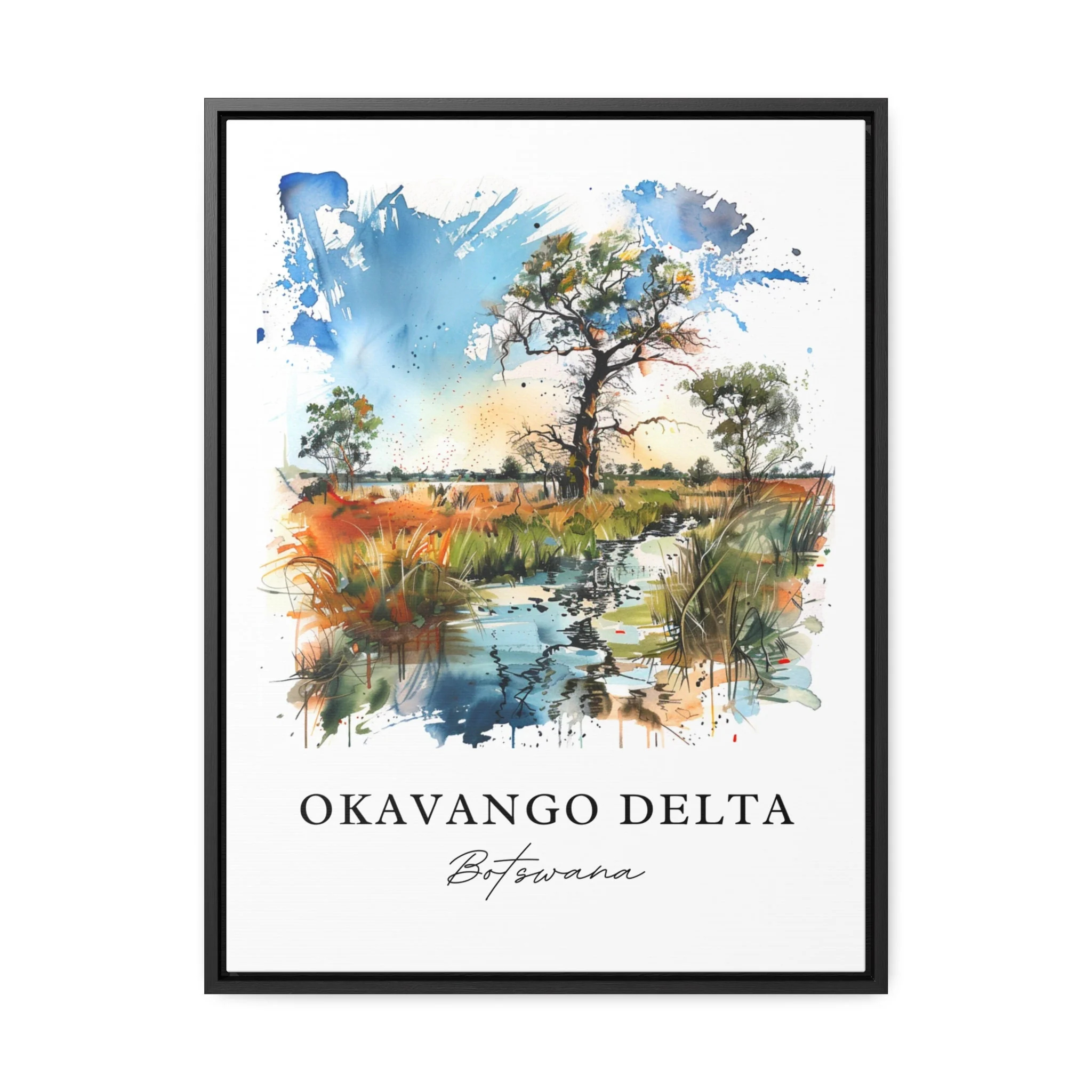 Okavango Delta, Botswana – Watercolor Art Print - Image 5