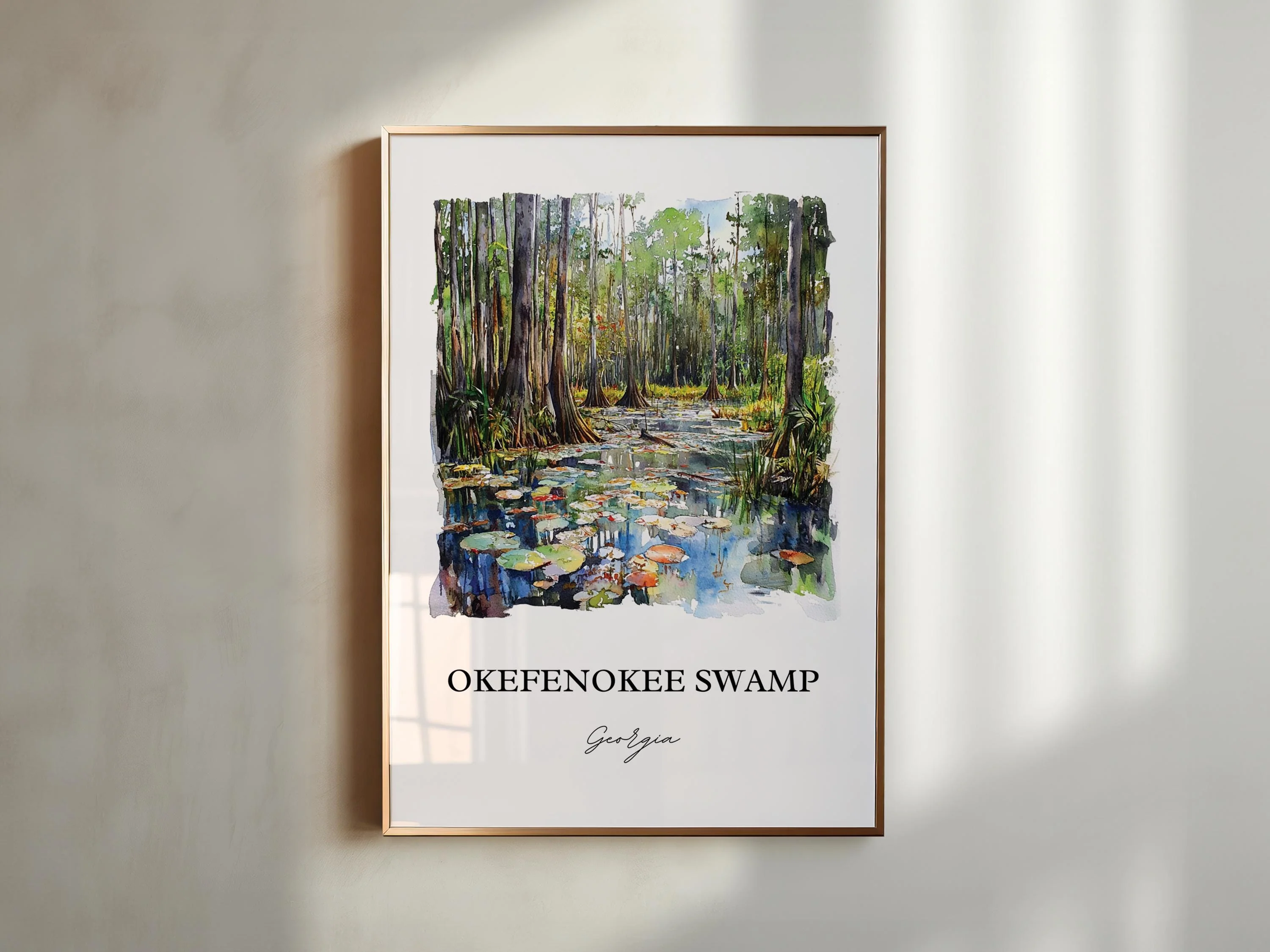 Okefenokee Swamp, Georgia, USA – Watercolor Art Print - Image 3
