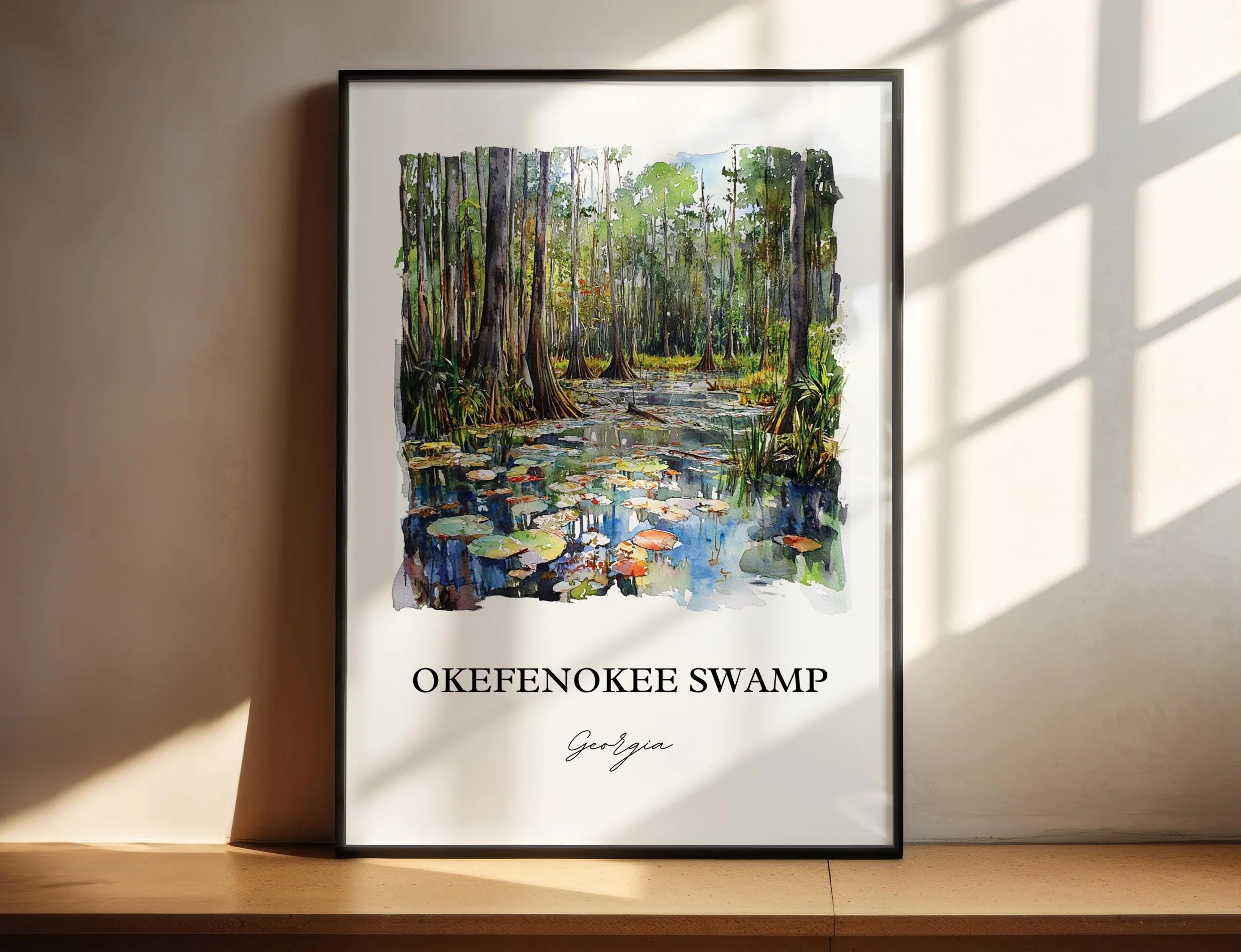 Okefenokee Swamp, Georgia, USA – Watercolor Art Print - Image 6