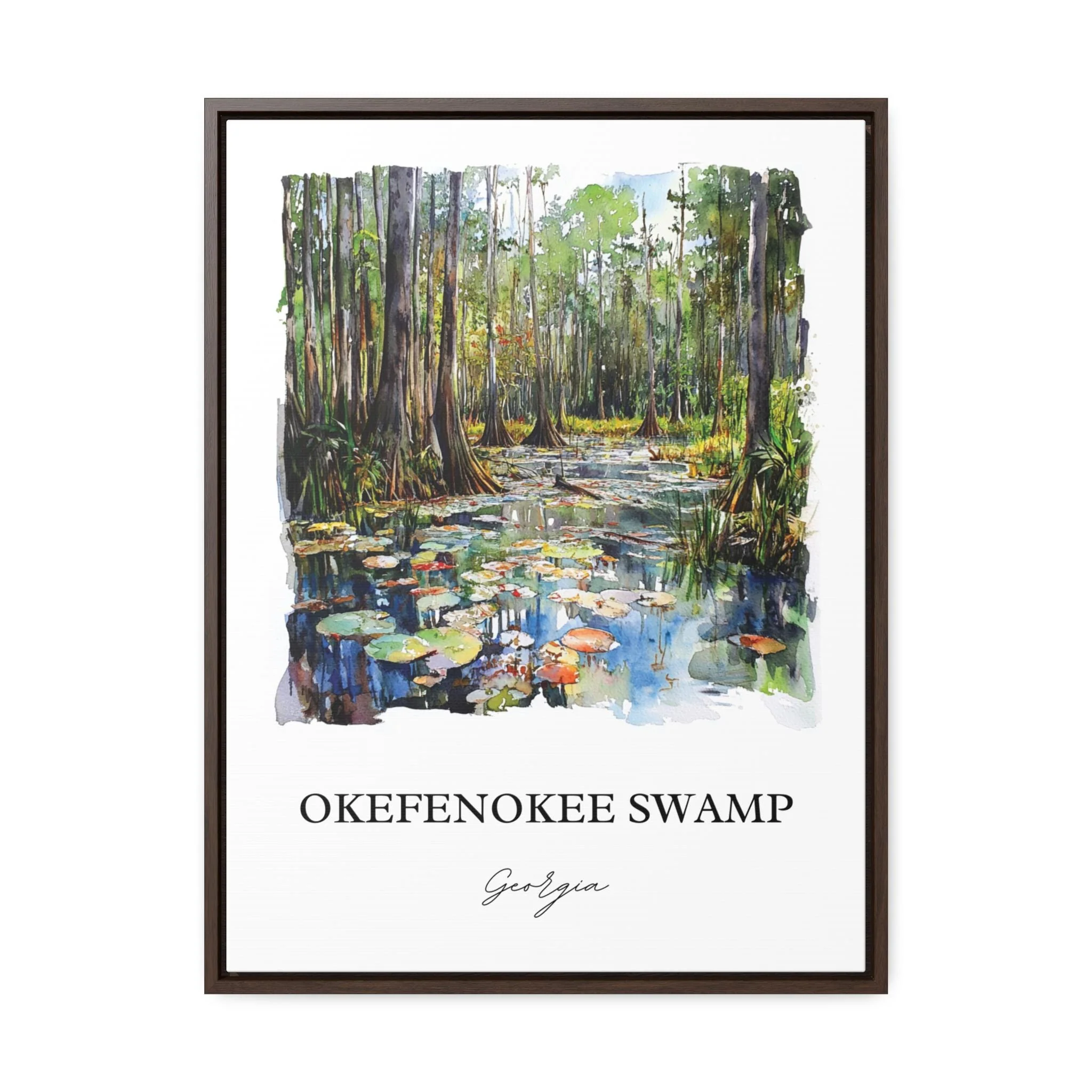 Okefenokee Swamp, Georgia, USA – Watercolor Art Print - Image 7