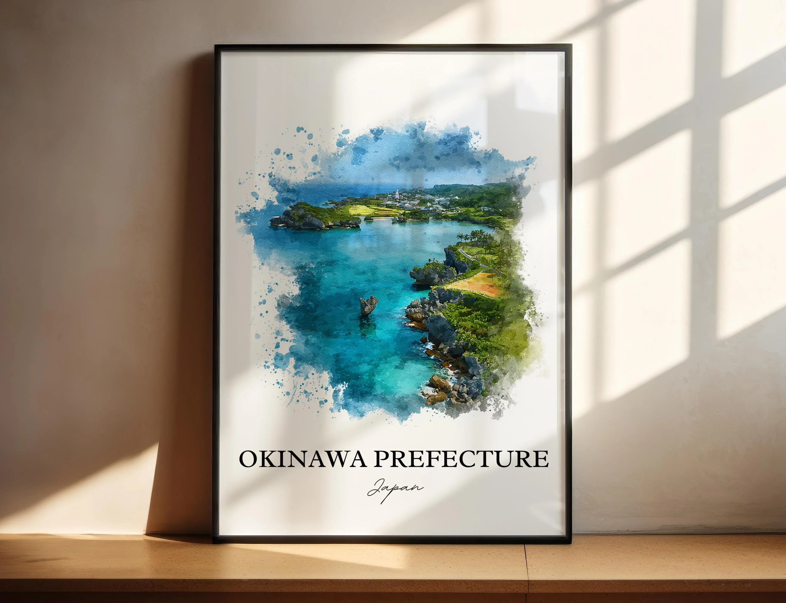 Okinawa, Japan – Watercolor Art Print