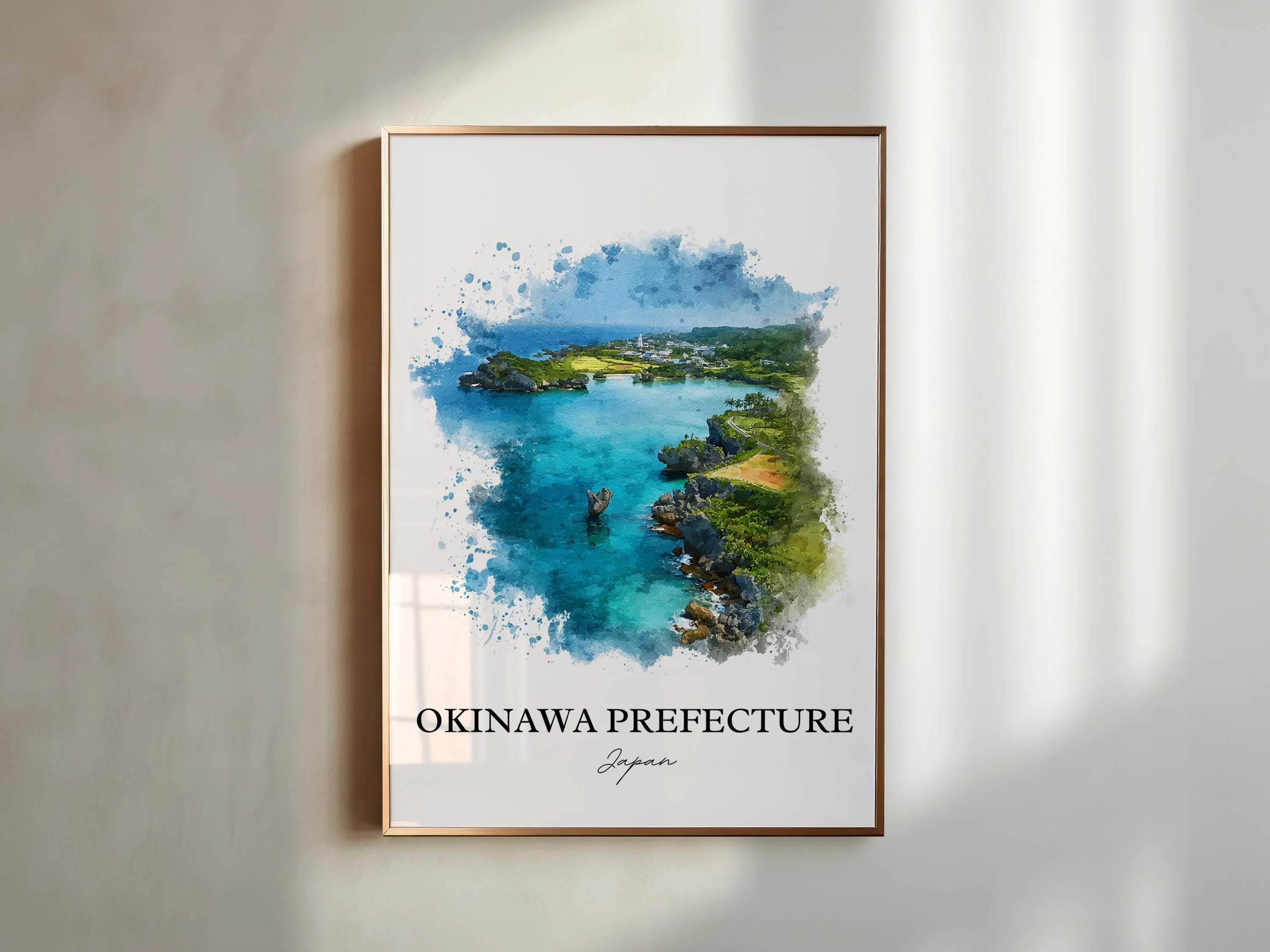 Okinawa, Japan – Watercolor Art Print - Image 5