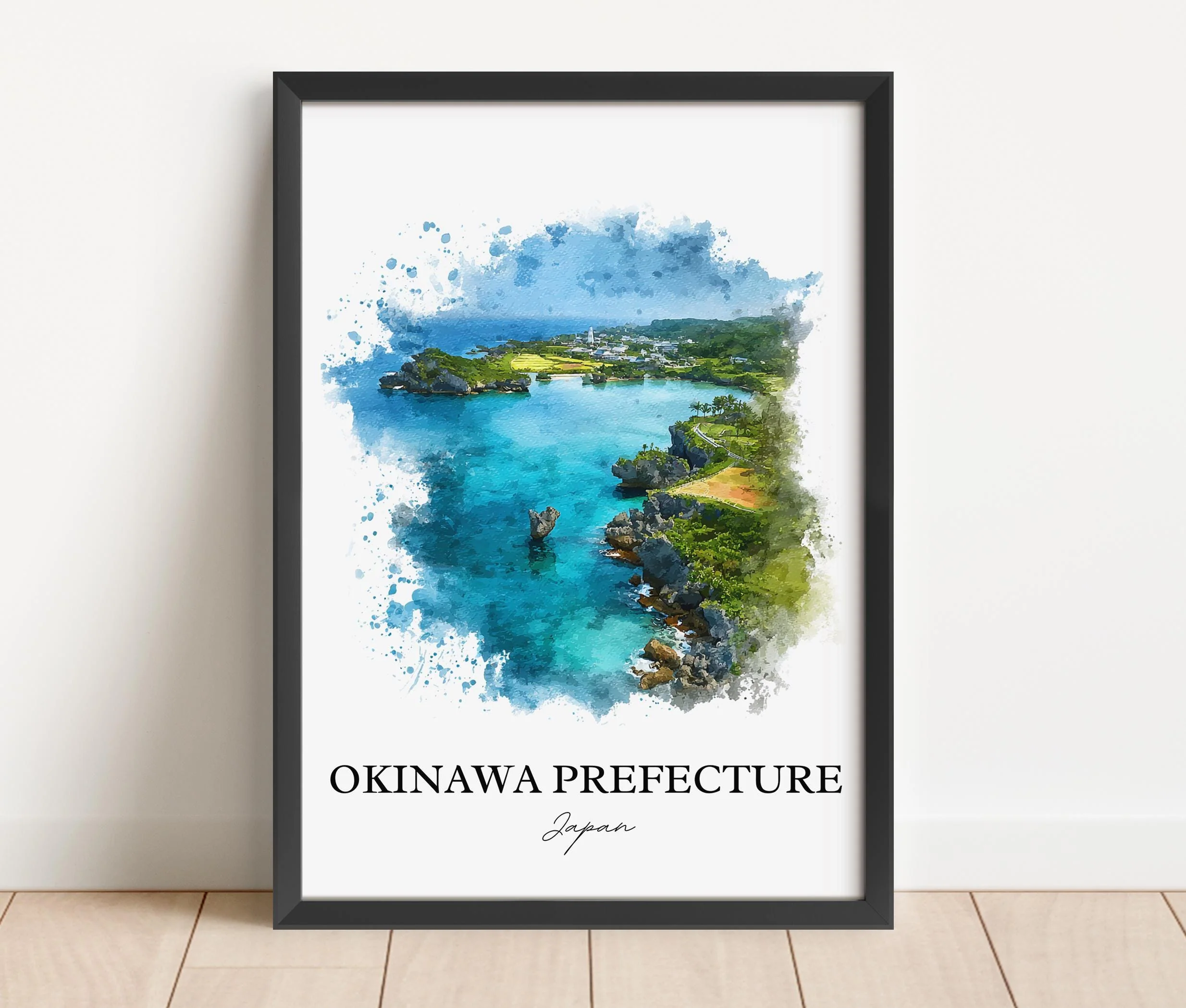 Okinawa, Japan – Watercolor Art Print - Image 6