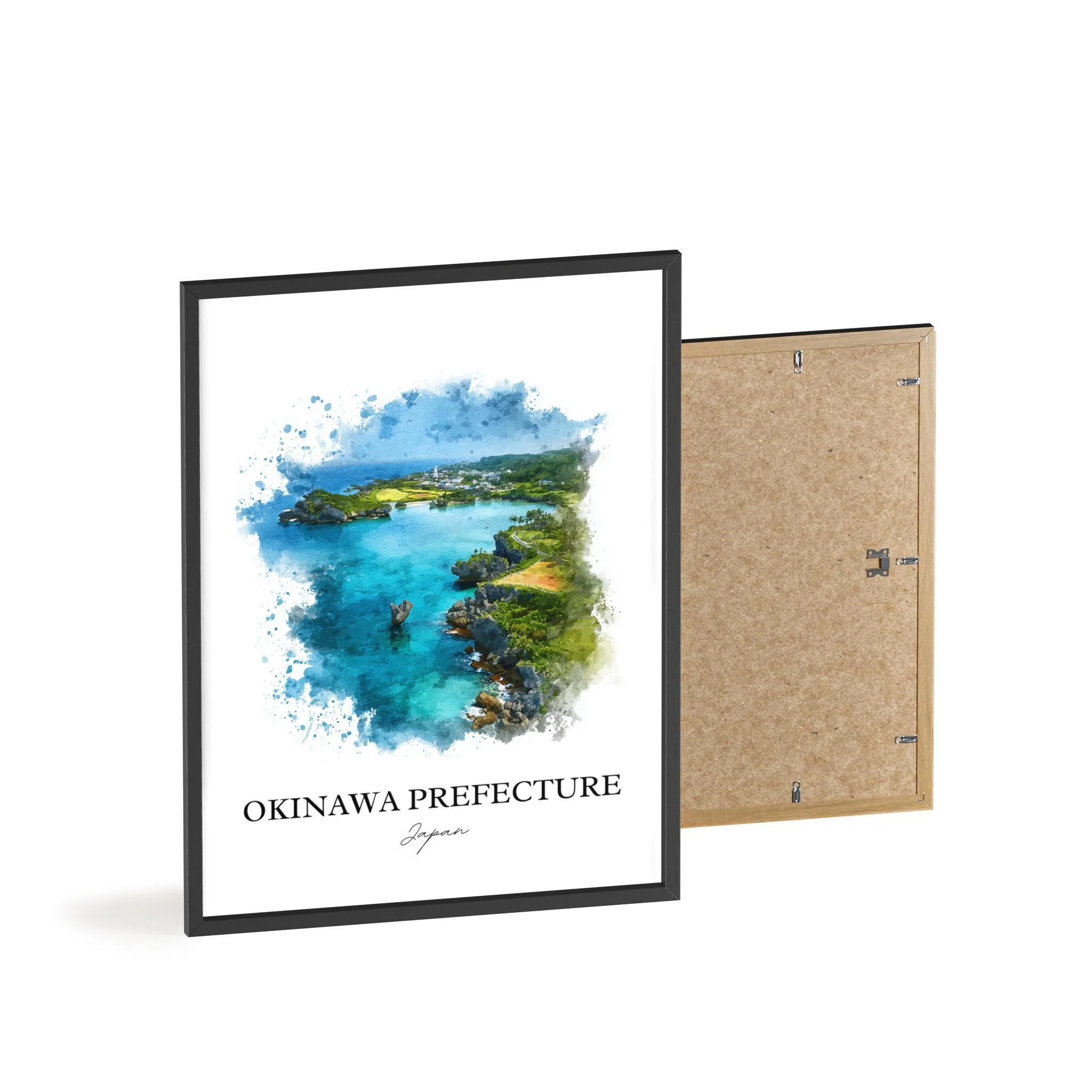 Okinawa, Japan – Watercolor Art Print - Image 8