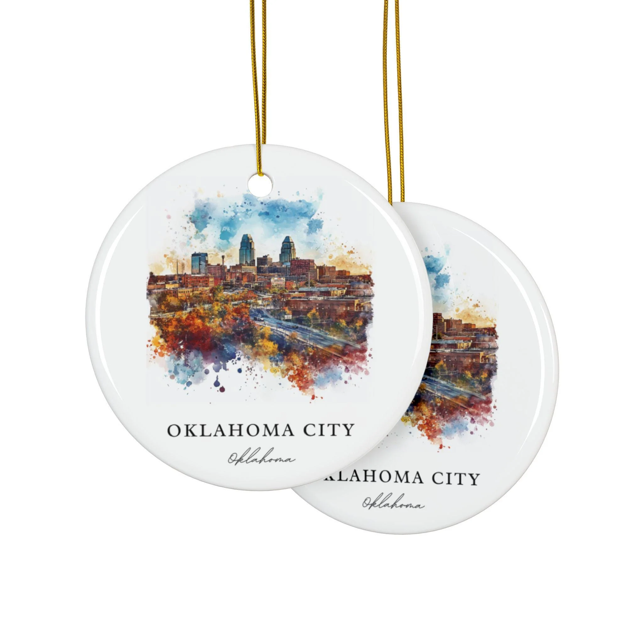 Oklahoma City Ornament: Unique OKC Souvenir, OKC Decor, and Authentic Oklahoma City Gift - Image 2