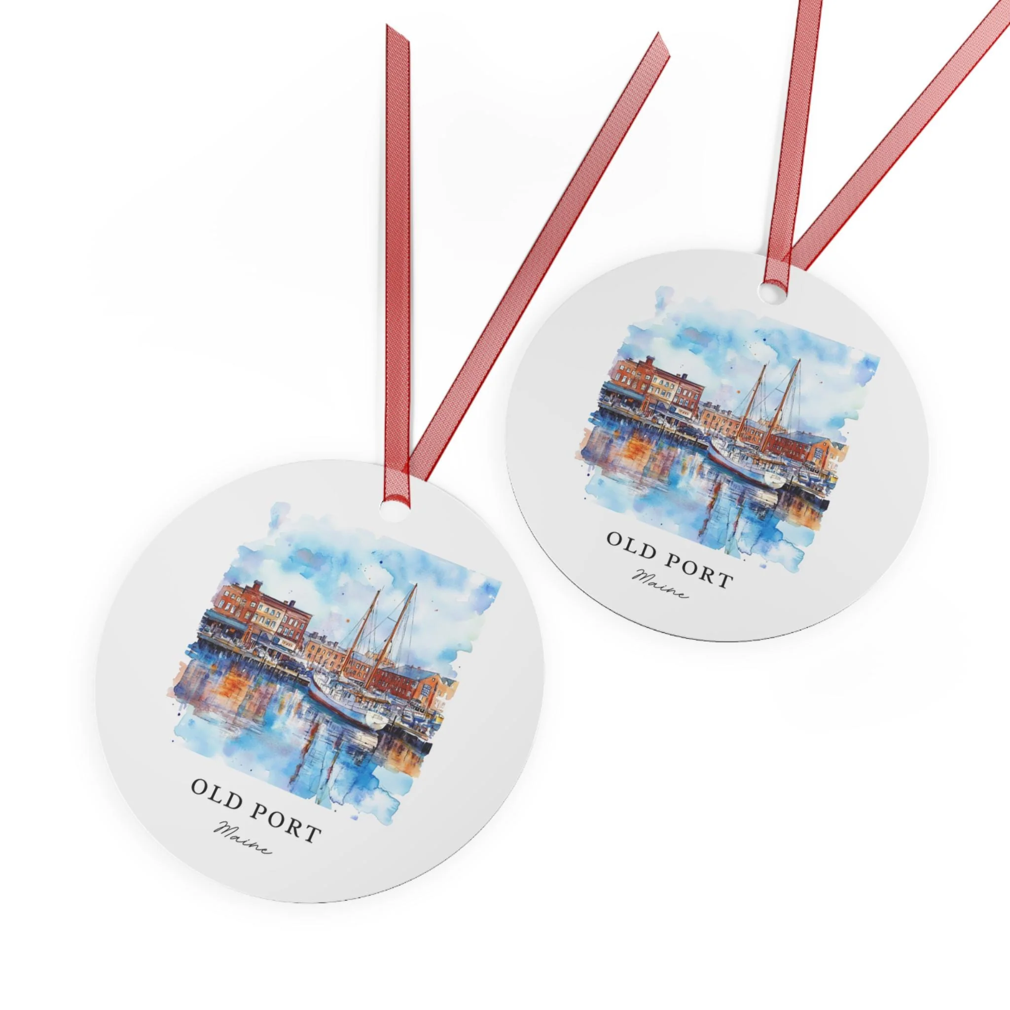 Old Port Maine Ornament: Unique Portland Souvenir, Portland ME Xmas Decor, and Authentic Portland Maine Gift - Image 3