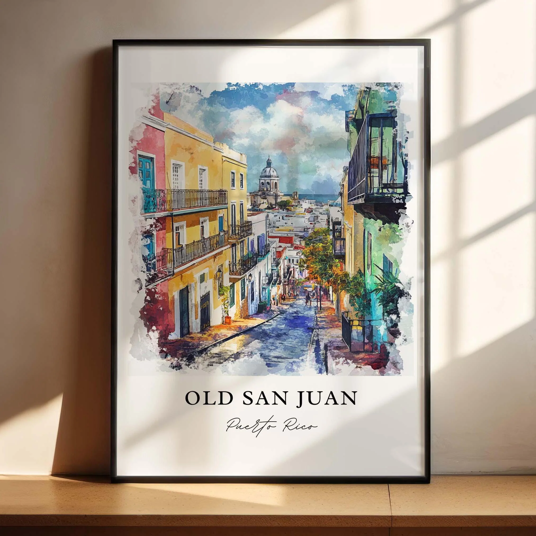 Old San Juan, Puerto Rico – Watercolor Art Print