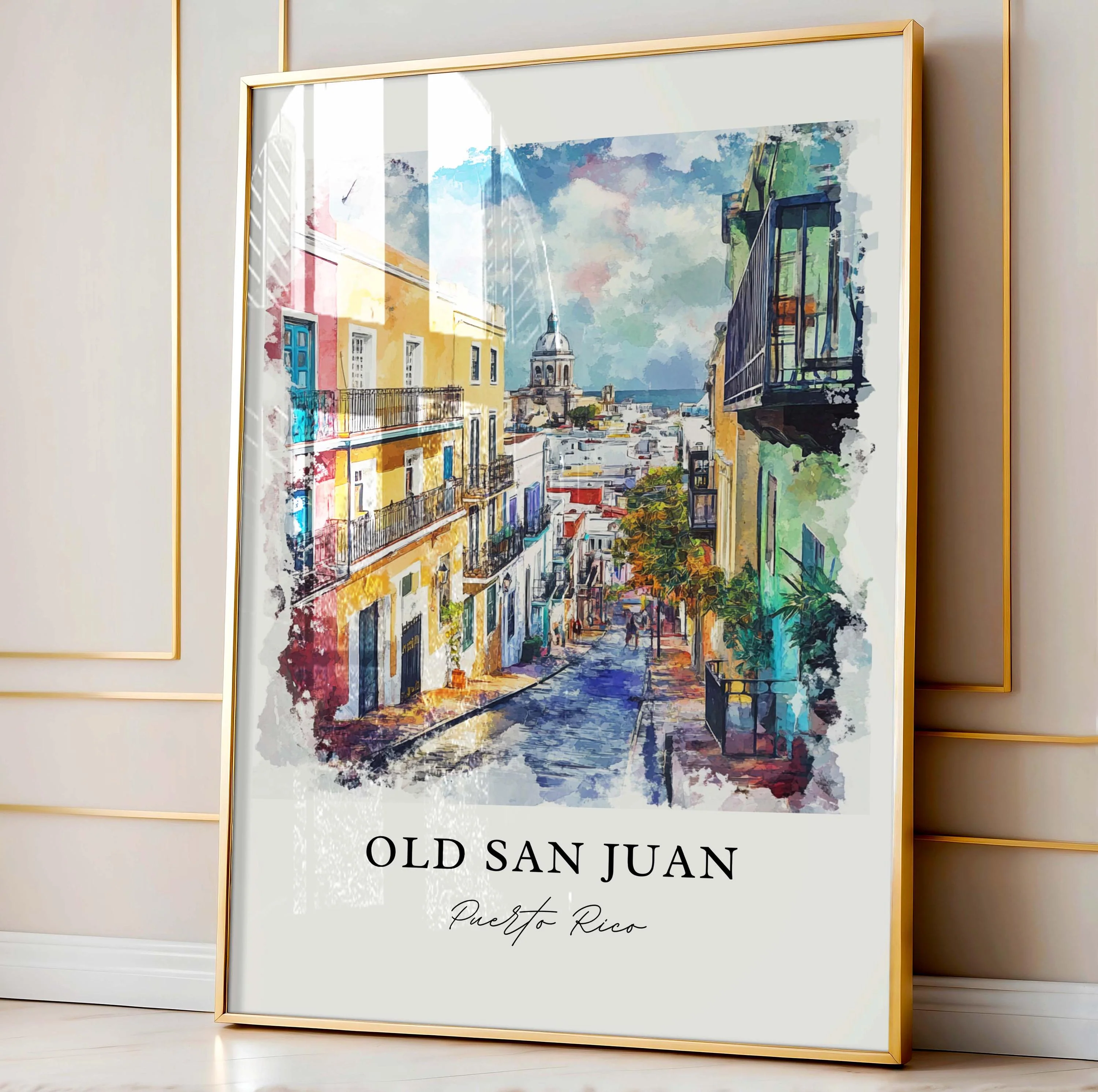 Old San Juan, Puerto Rico – Watercolor Art Print - Image 4