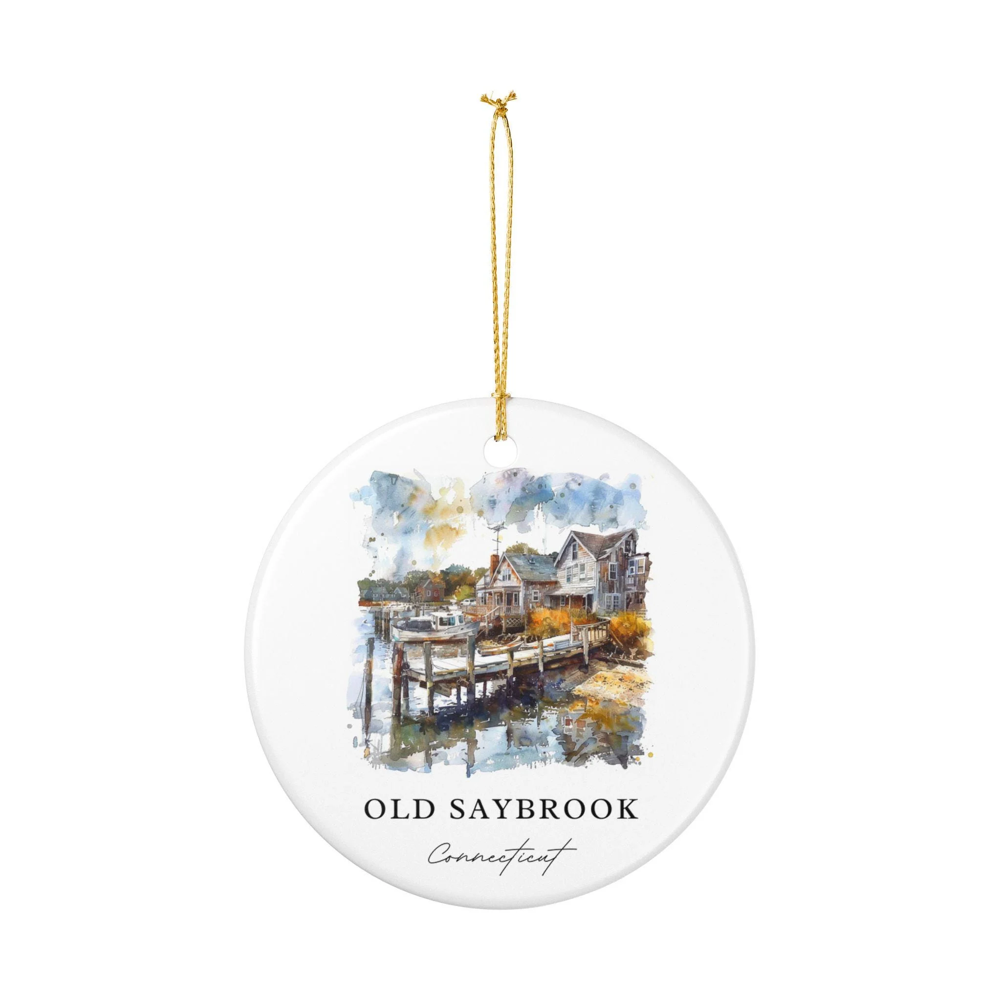Old Saybrook Ornament: Unique Connecticut Souvenir, Old Saybrook Xmas Decor, and Authentic Old Saybrook CT Gift - Image 2