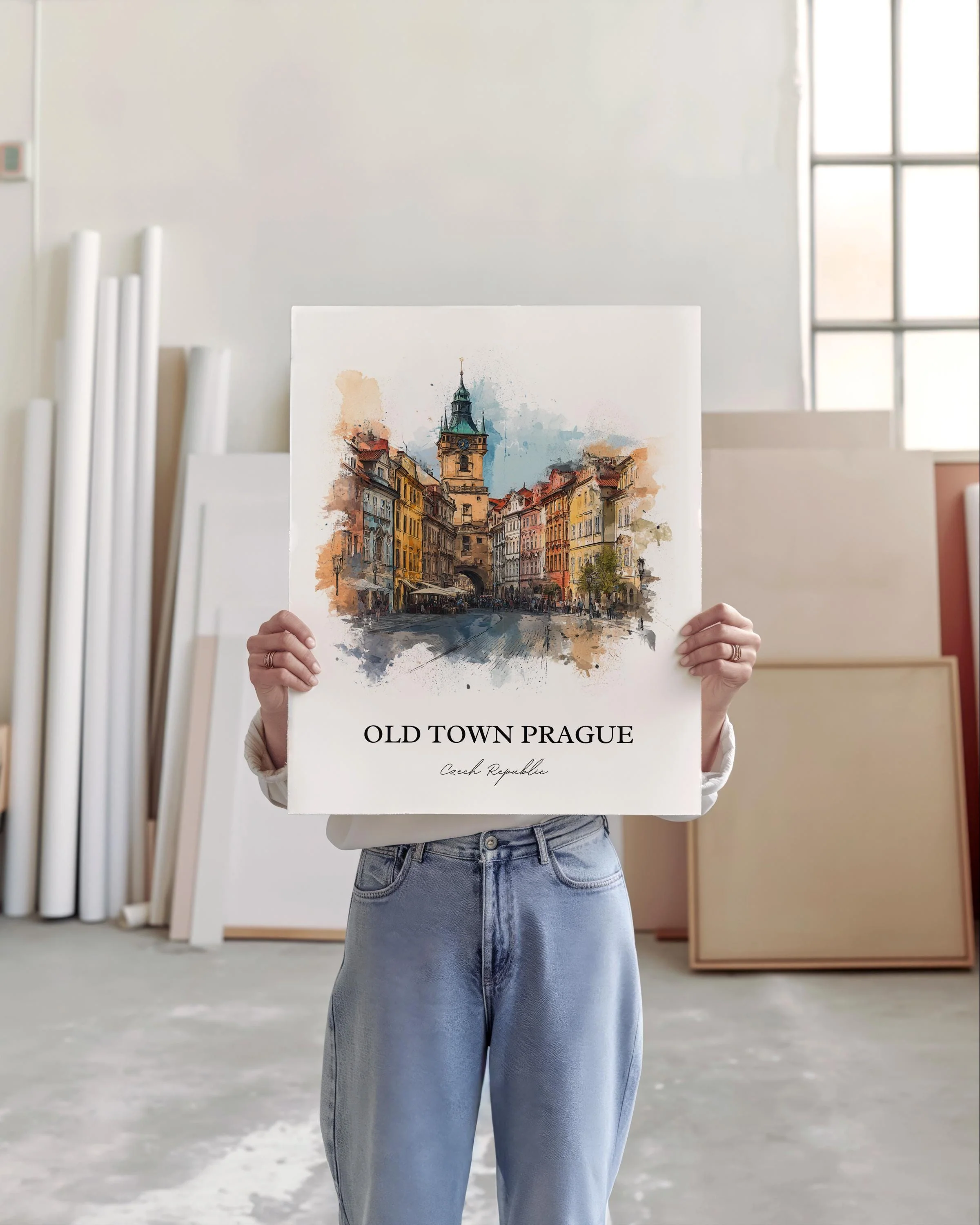 Prague, Czech Republic – Watercolor Art Print - Image 3