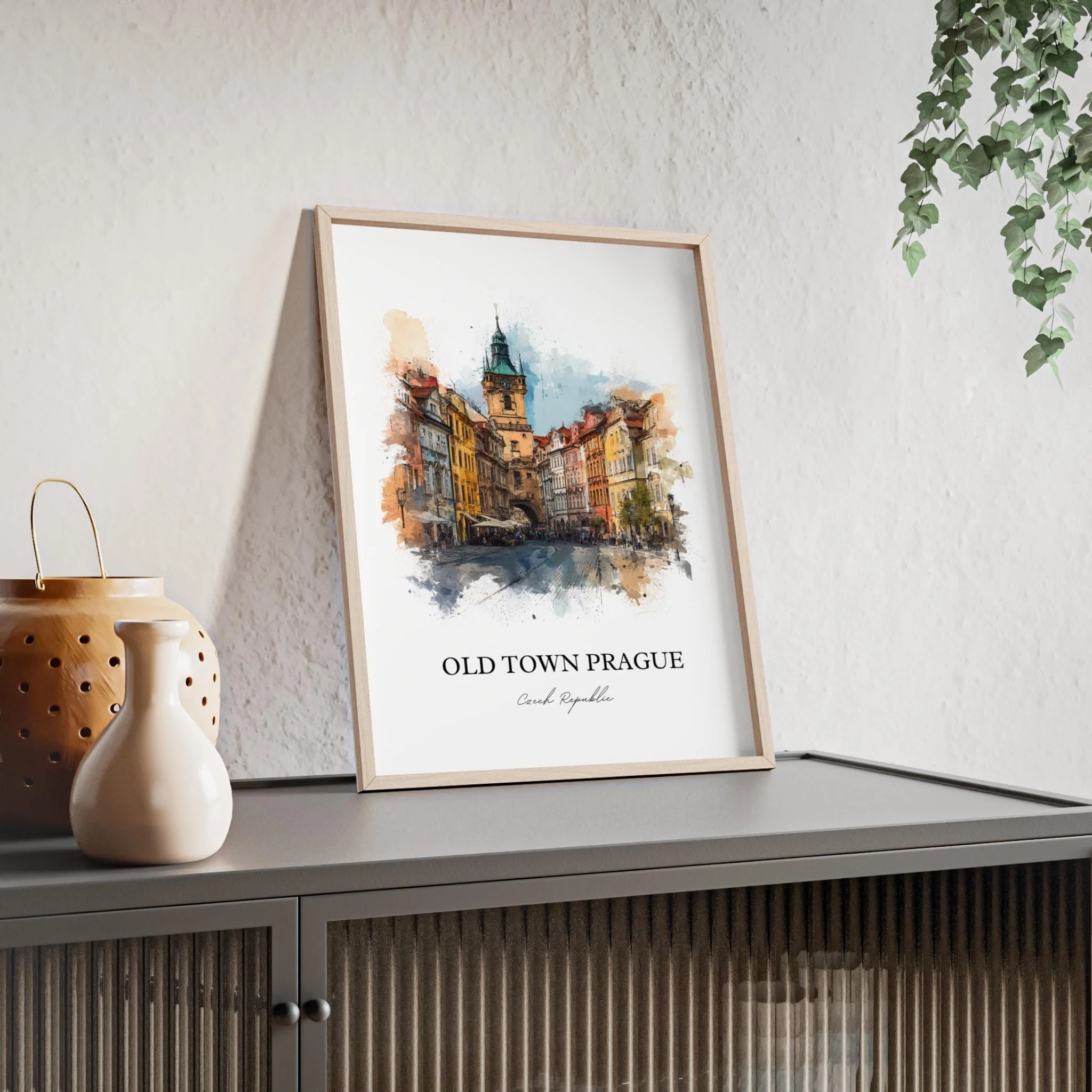 Prague, Czech Republic – Watercolor Art Print - Image 4