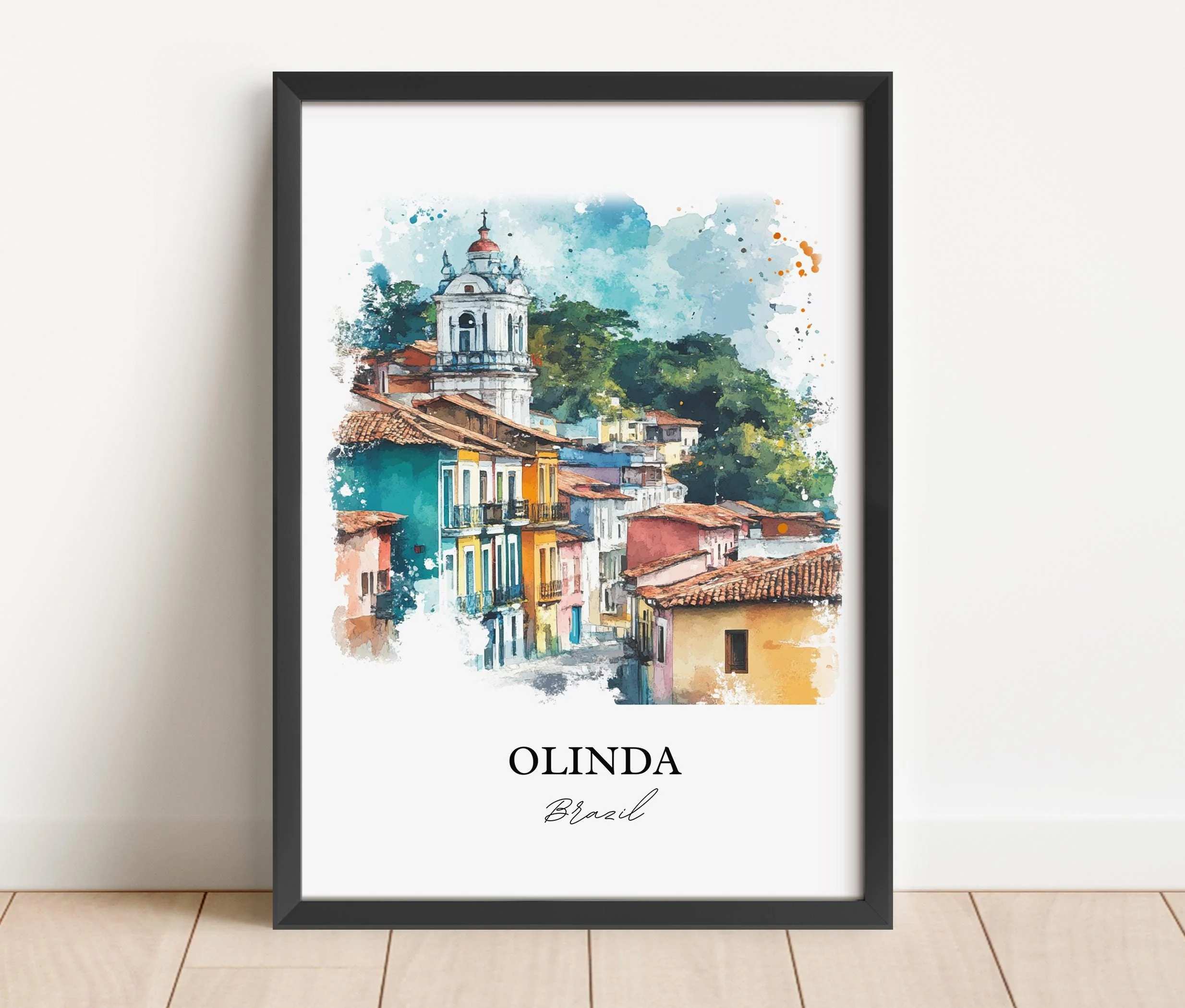 Olinda, Brazil – Watercolor Art Print - Image 6