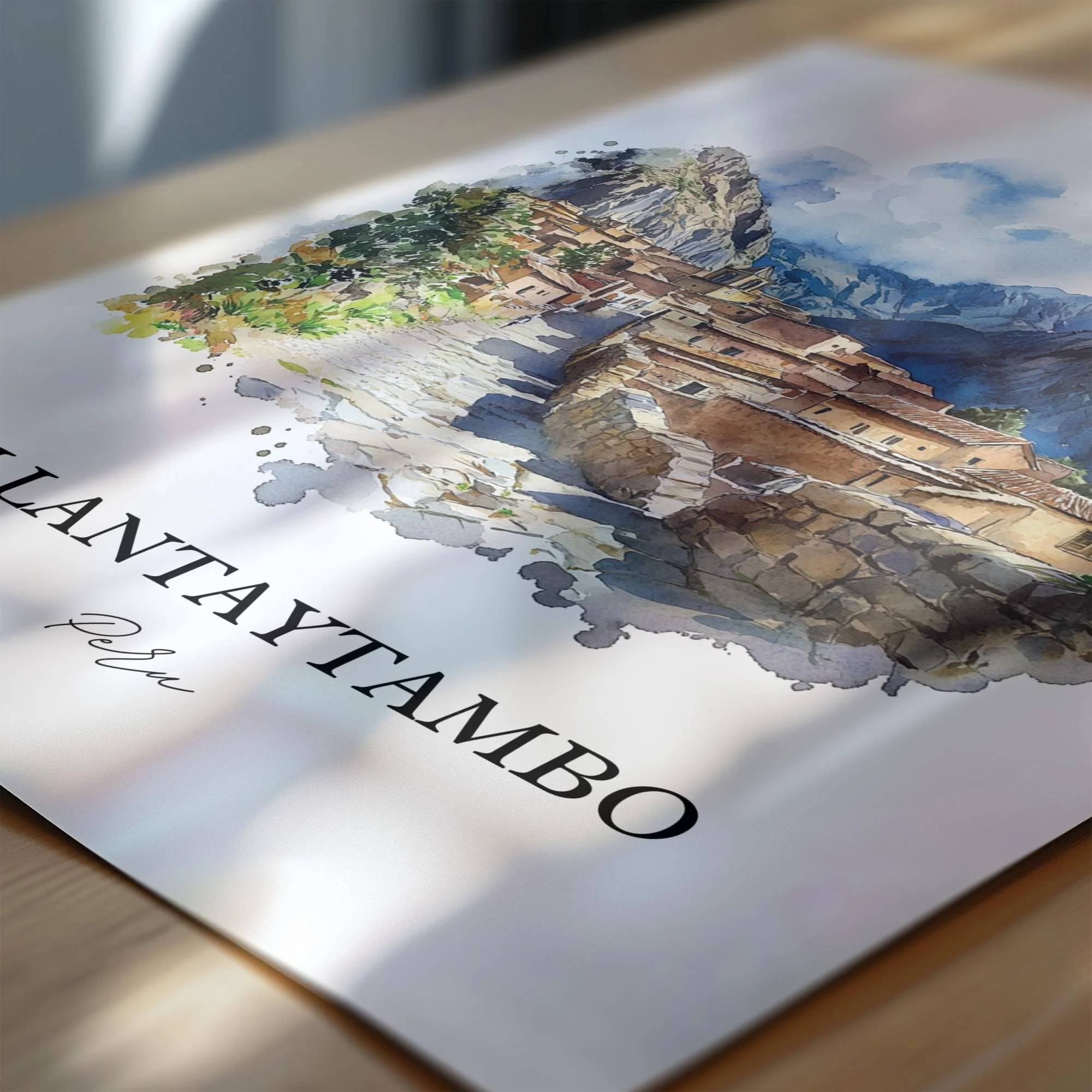 Ollantaytambo, Peru – Watercolor Art Print - Image 2