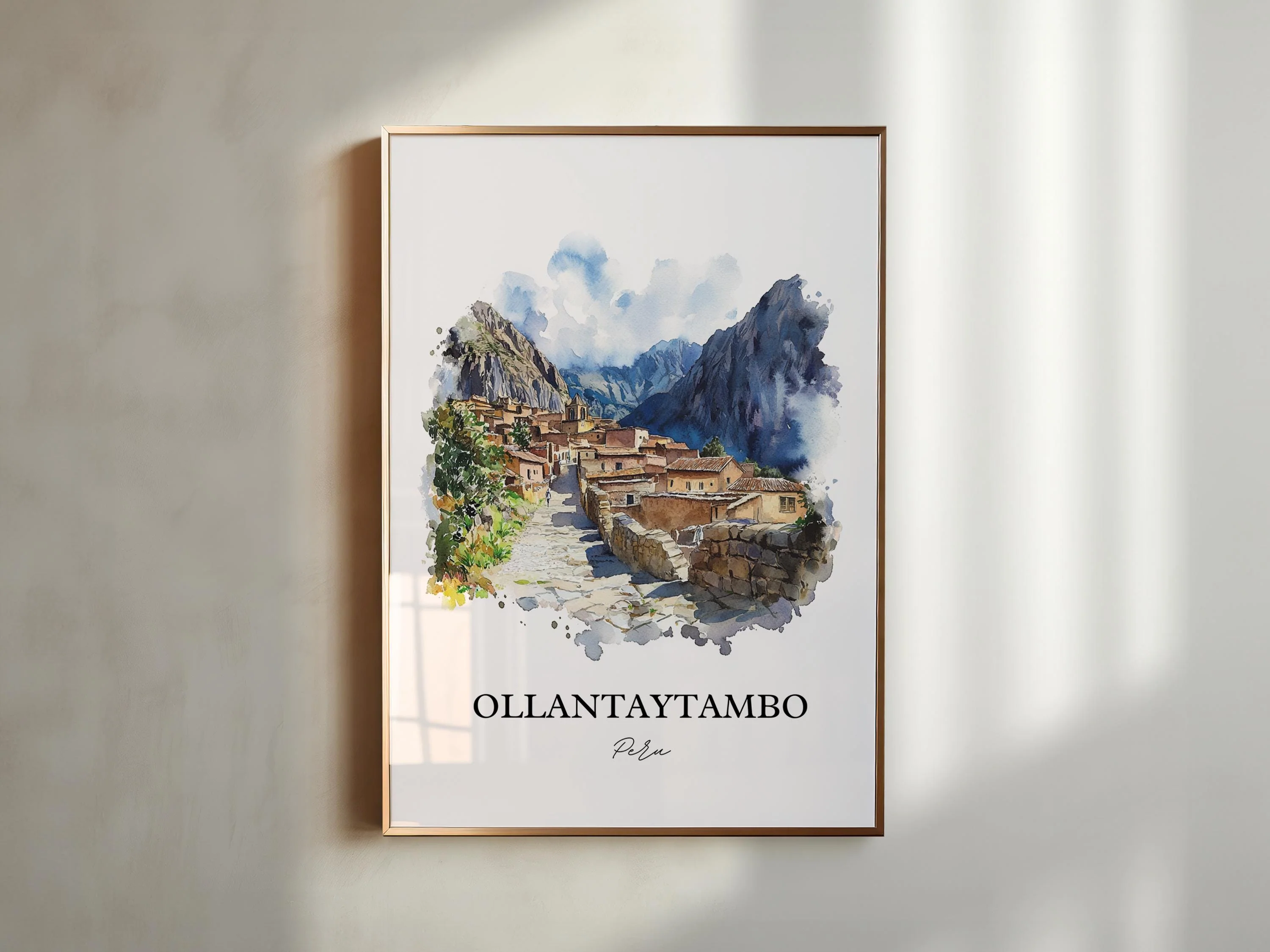 Ollantaytambo, Peru – Watercolor Art Print - Image 3