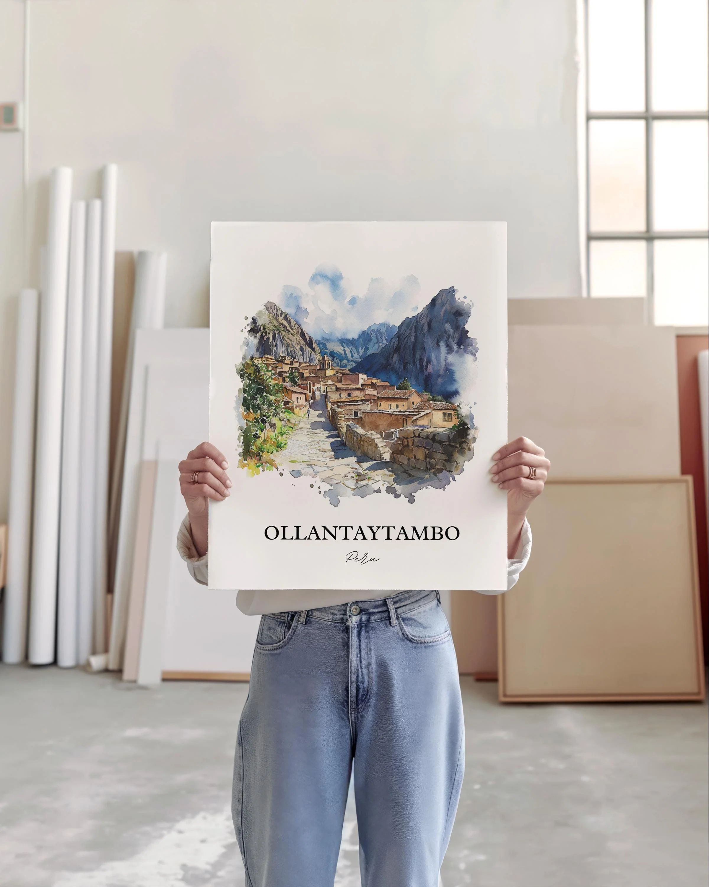 Ollantaytambo, Peru – Watercolor Art Print - Image 5