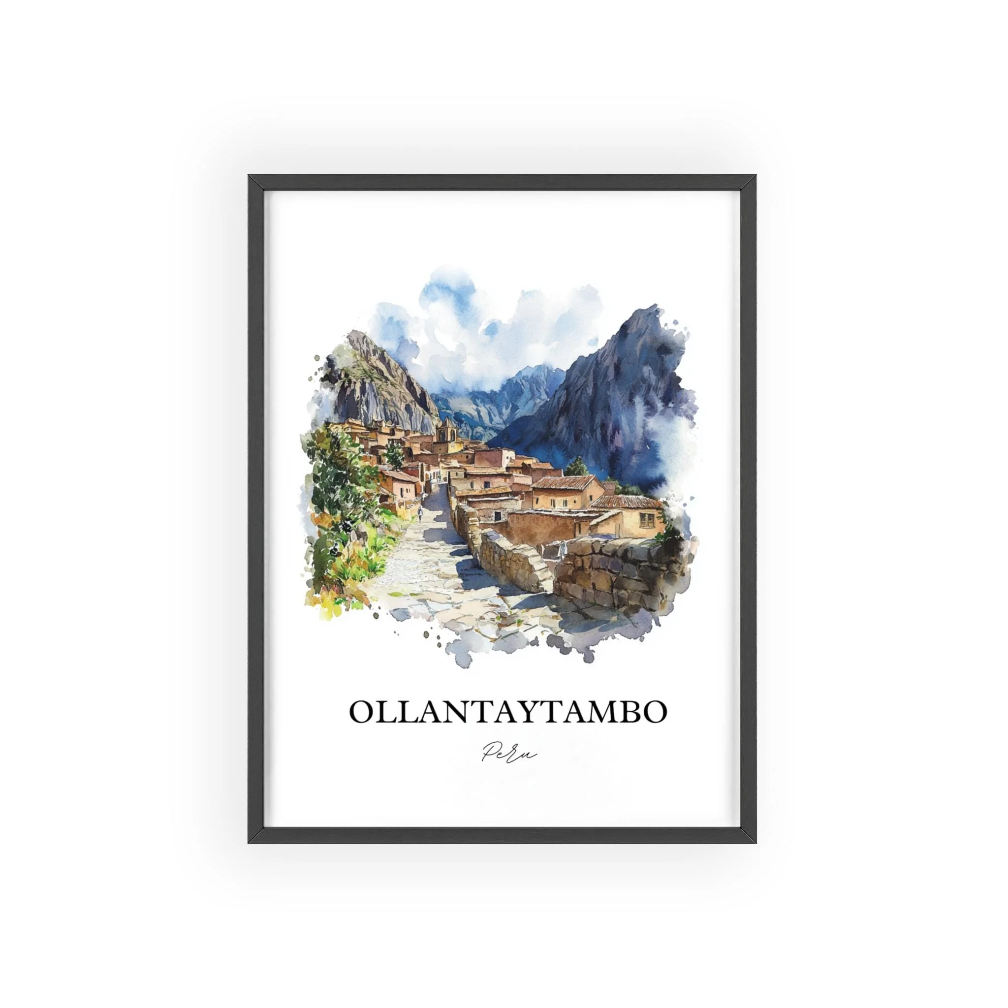 Ollantaytambo, Peru – Watercolor Art Print - Image 7