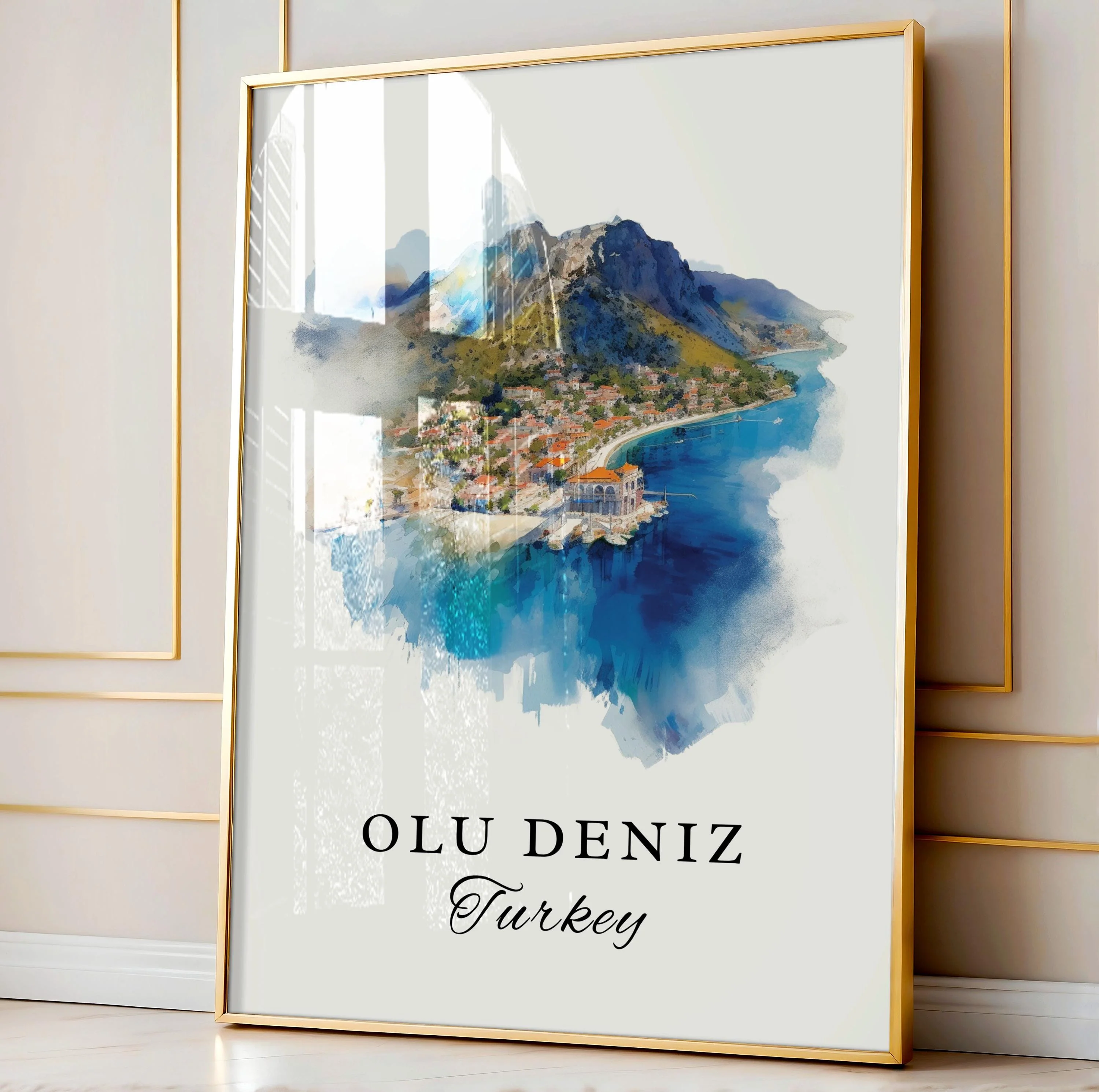 Olu Deniz, Turkey – Watercolor Art Print