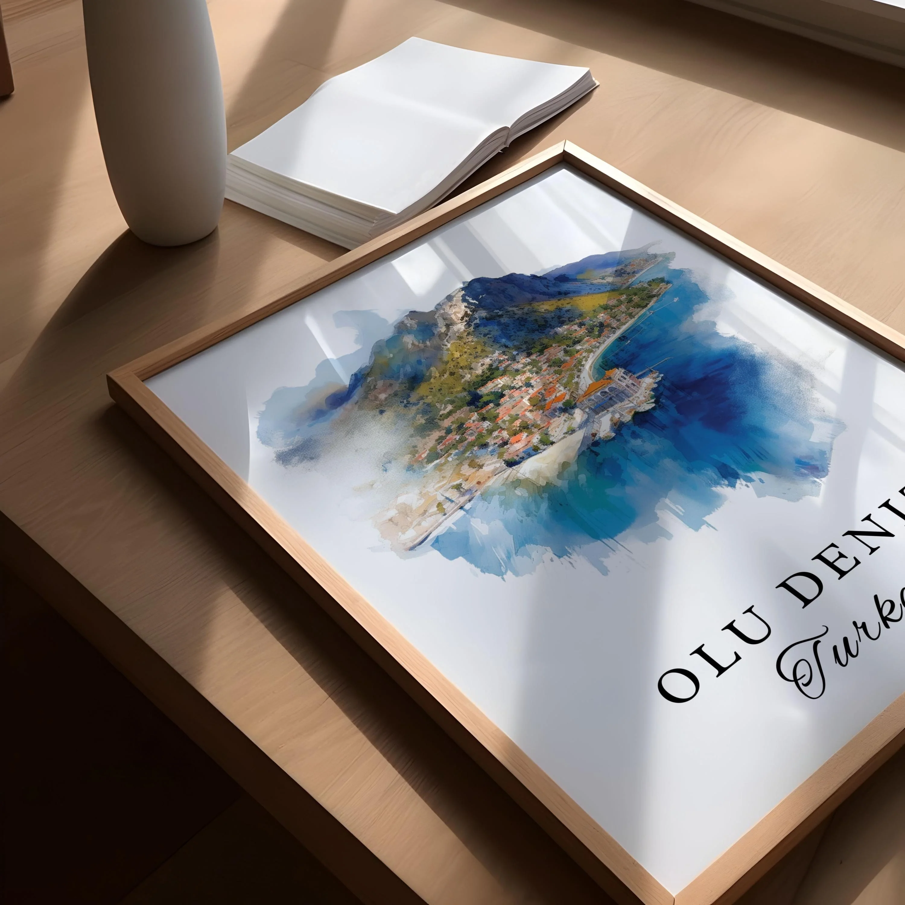Olu Deniz, Turkey – Watercolor Art Print - Image 3