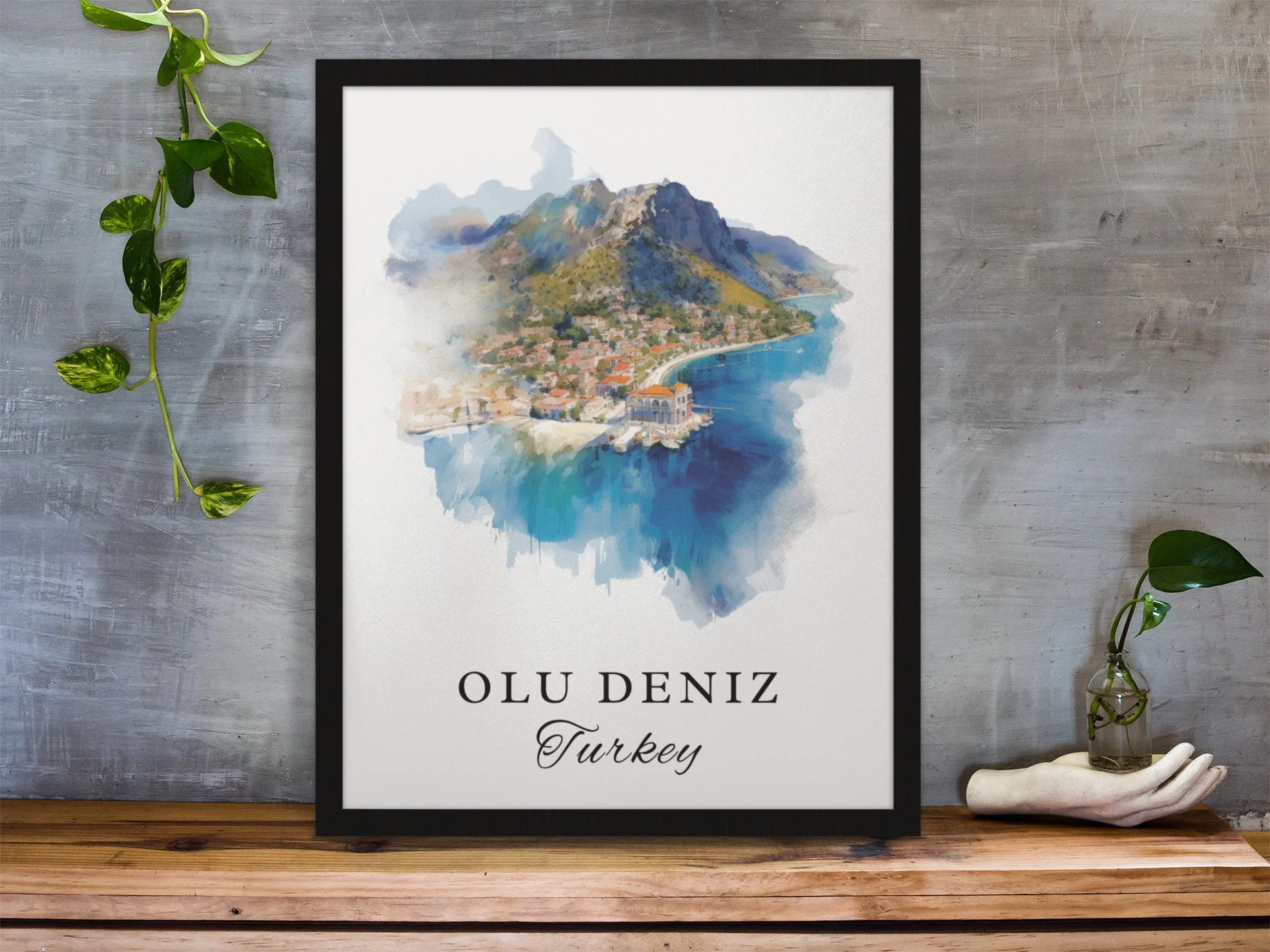 Olu Deniz, Turkey – Watercolor Art Print - Image 4