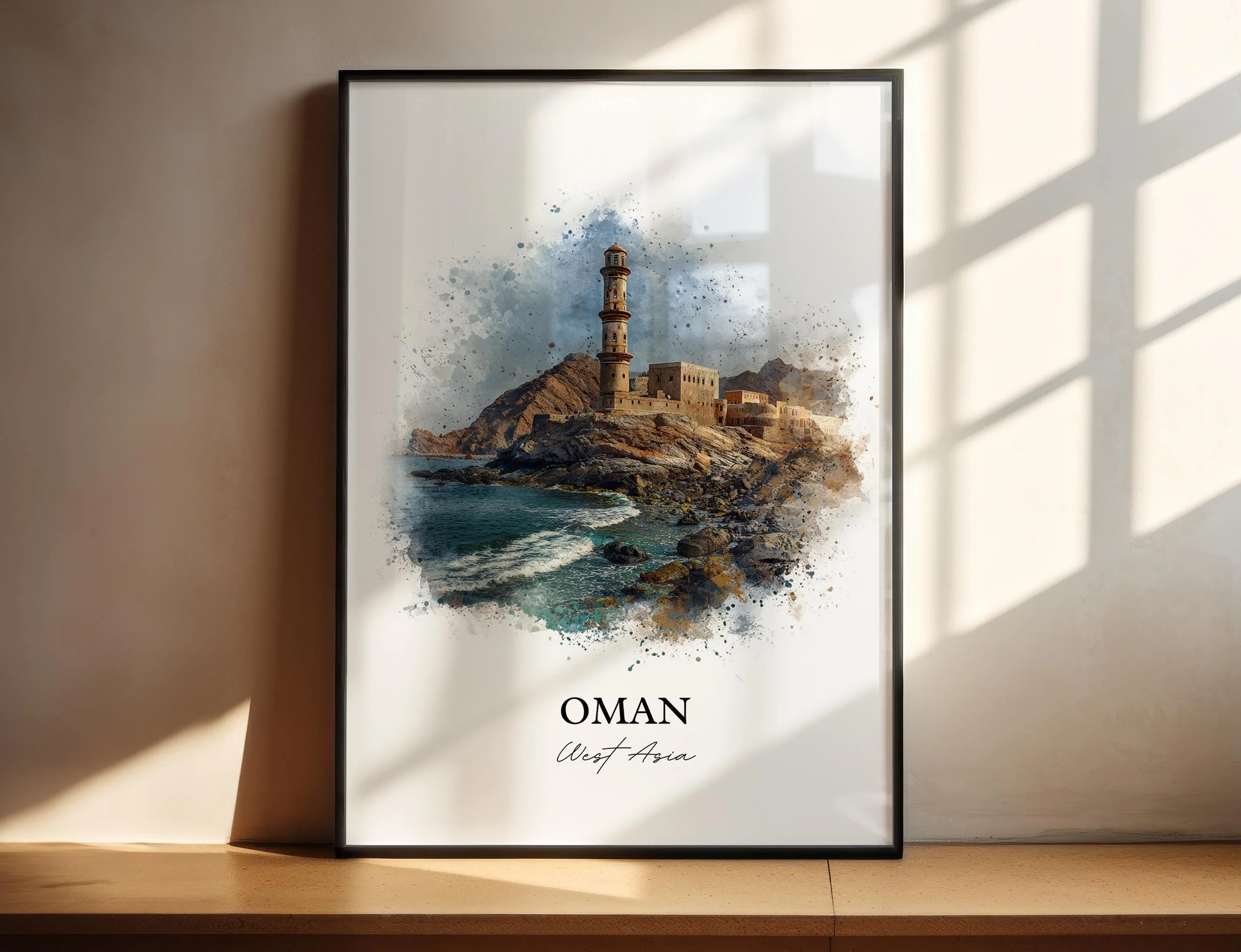 Oman, Oman – Watercolor Art Print