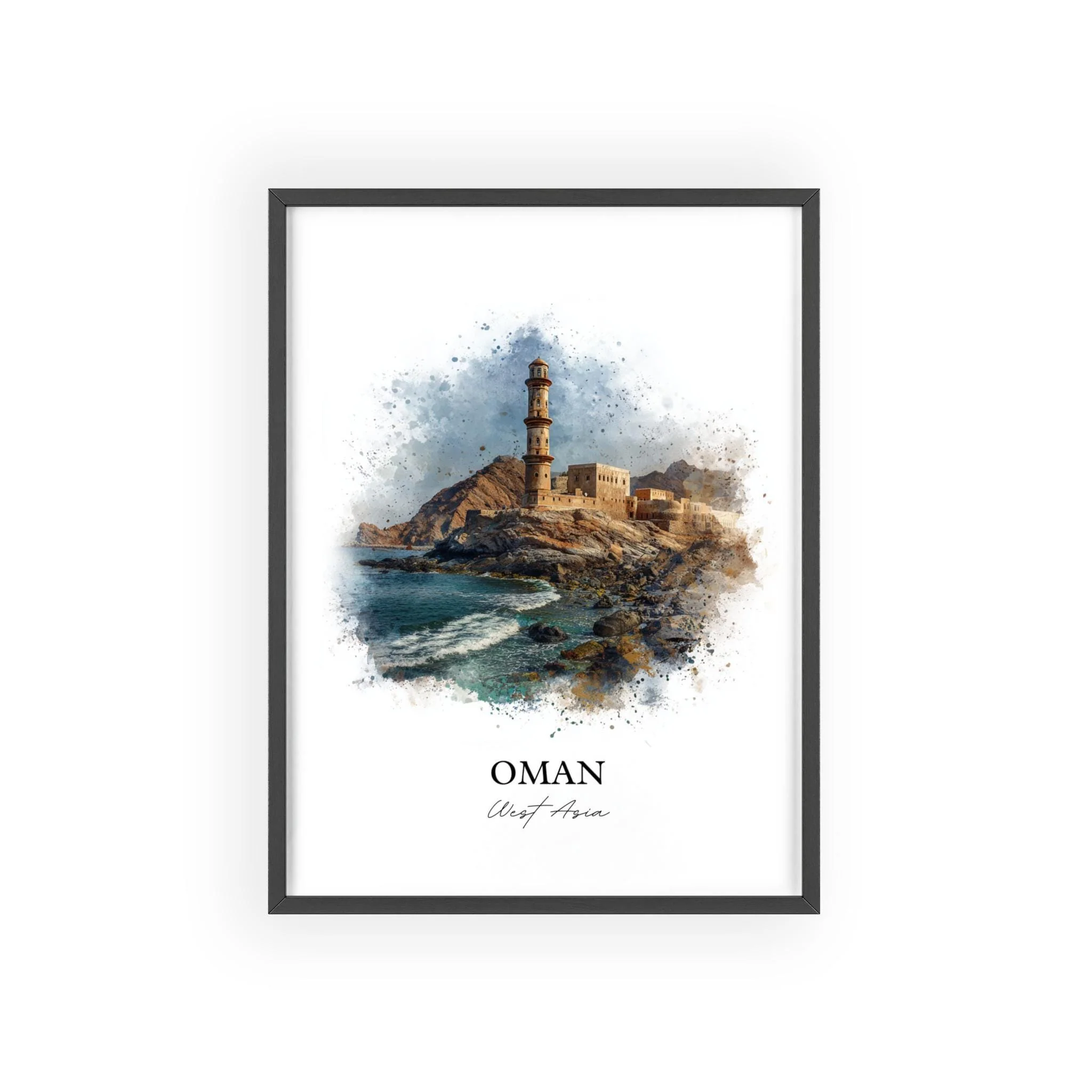Oman, Oman – Watercolor Art Print - Image 7
